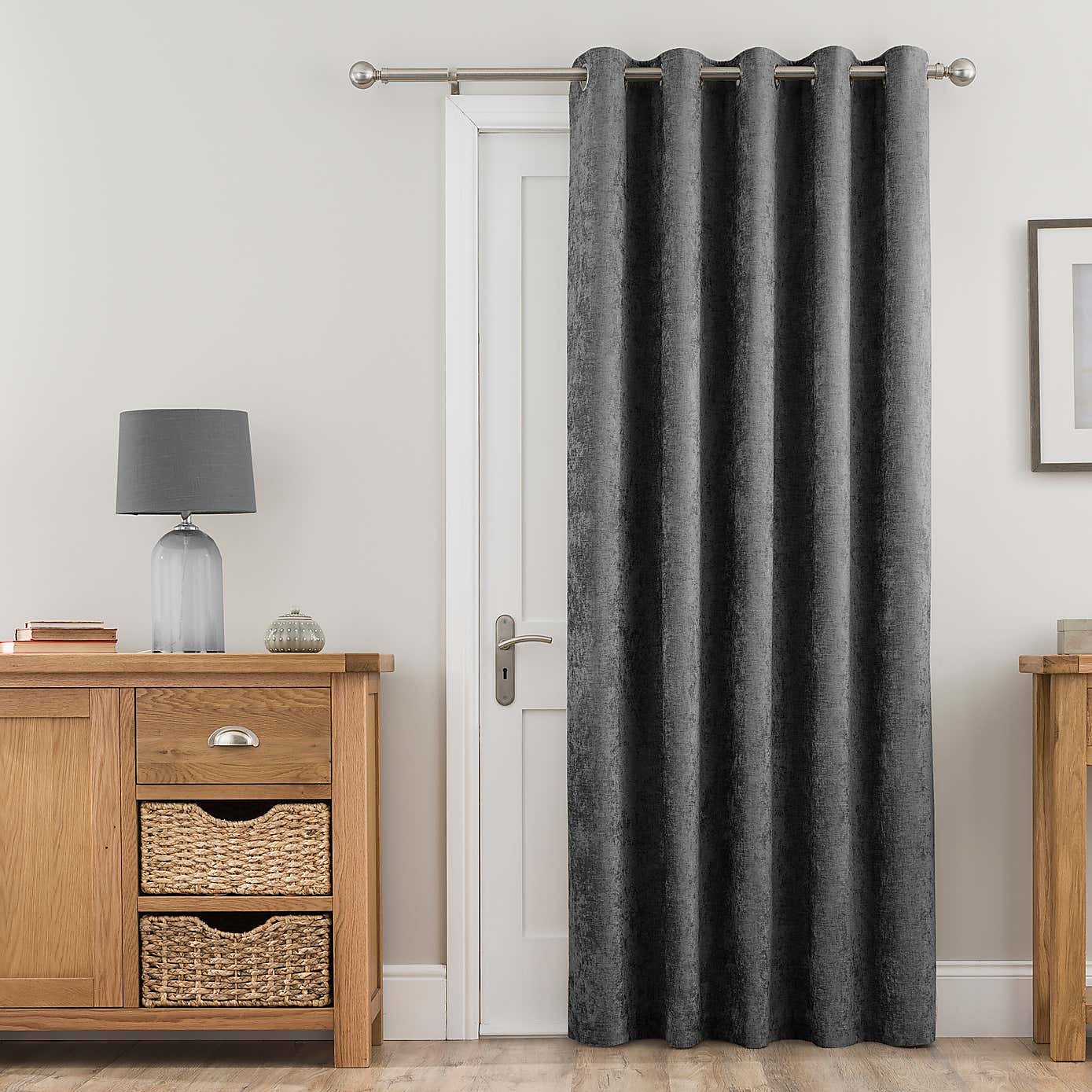 Chenille Thermal Eyelet Door Curtains