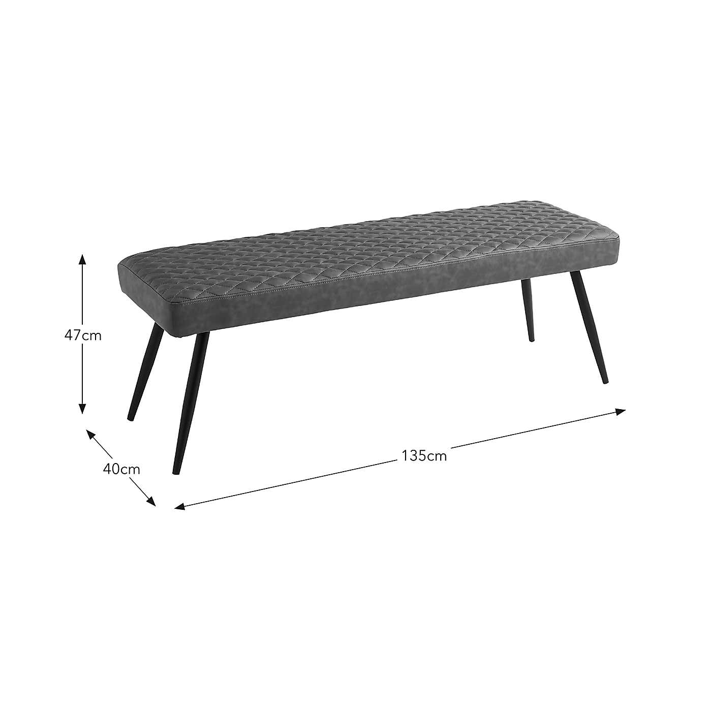 Montreal Faux Leather Dining Bench