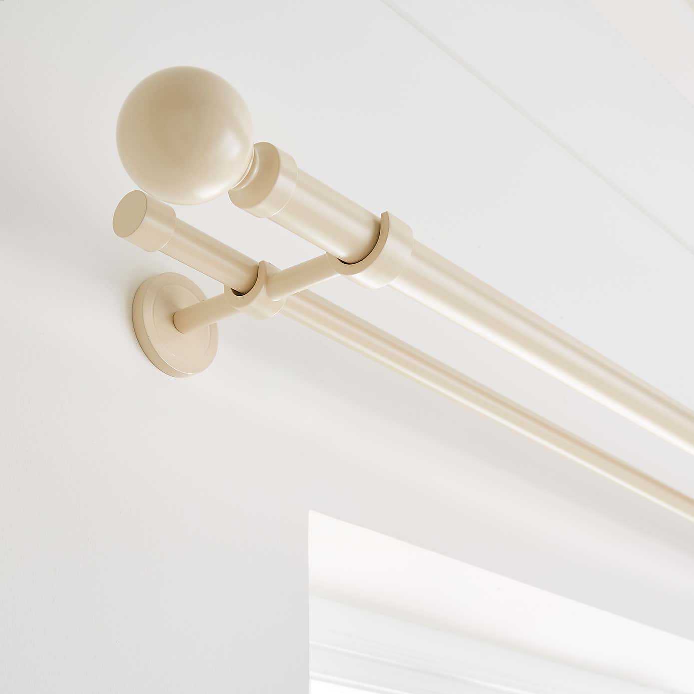 Ashton Double Layer Extendable Metal Curtain Pole
