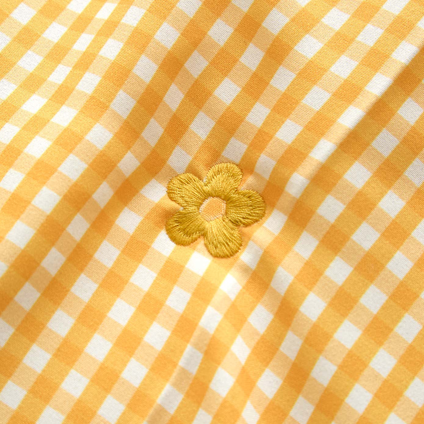 Yellow Gingham Bedspread