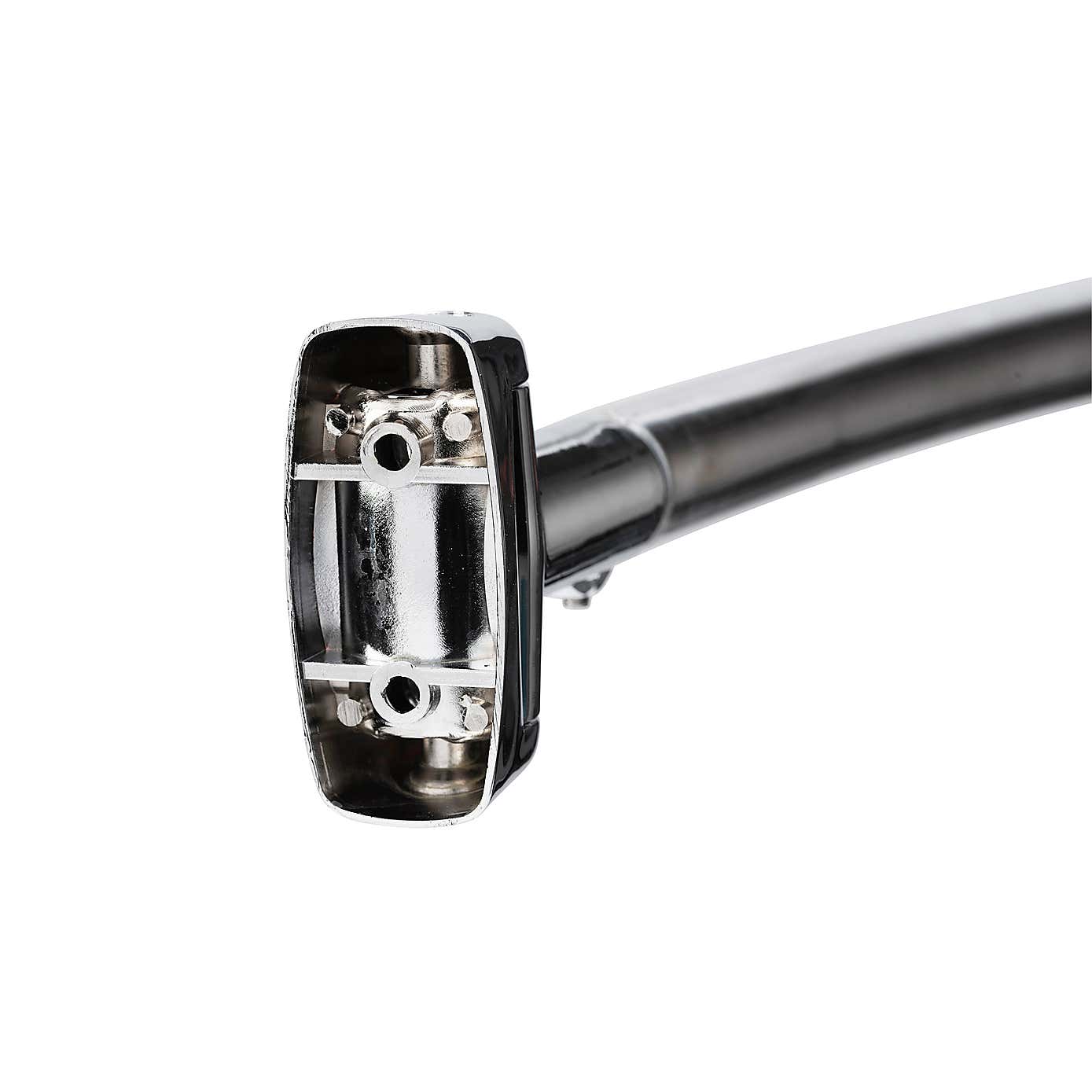 Premium Extendable Curved Stainless Steel Shower Rail