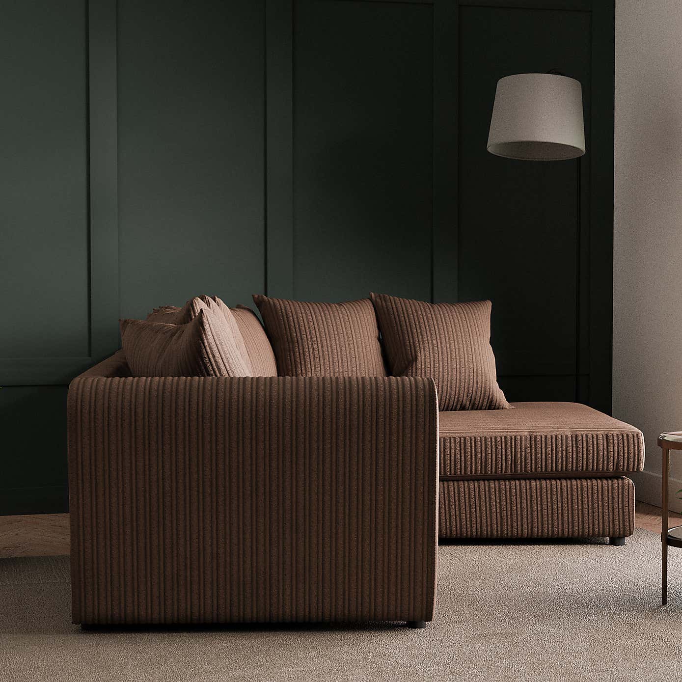 Blake Jumbo Cord Right Hand Corner Sofa