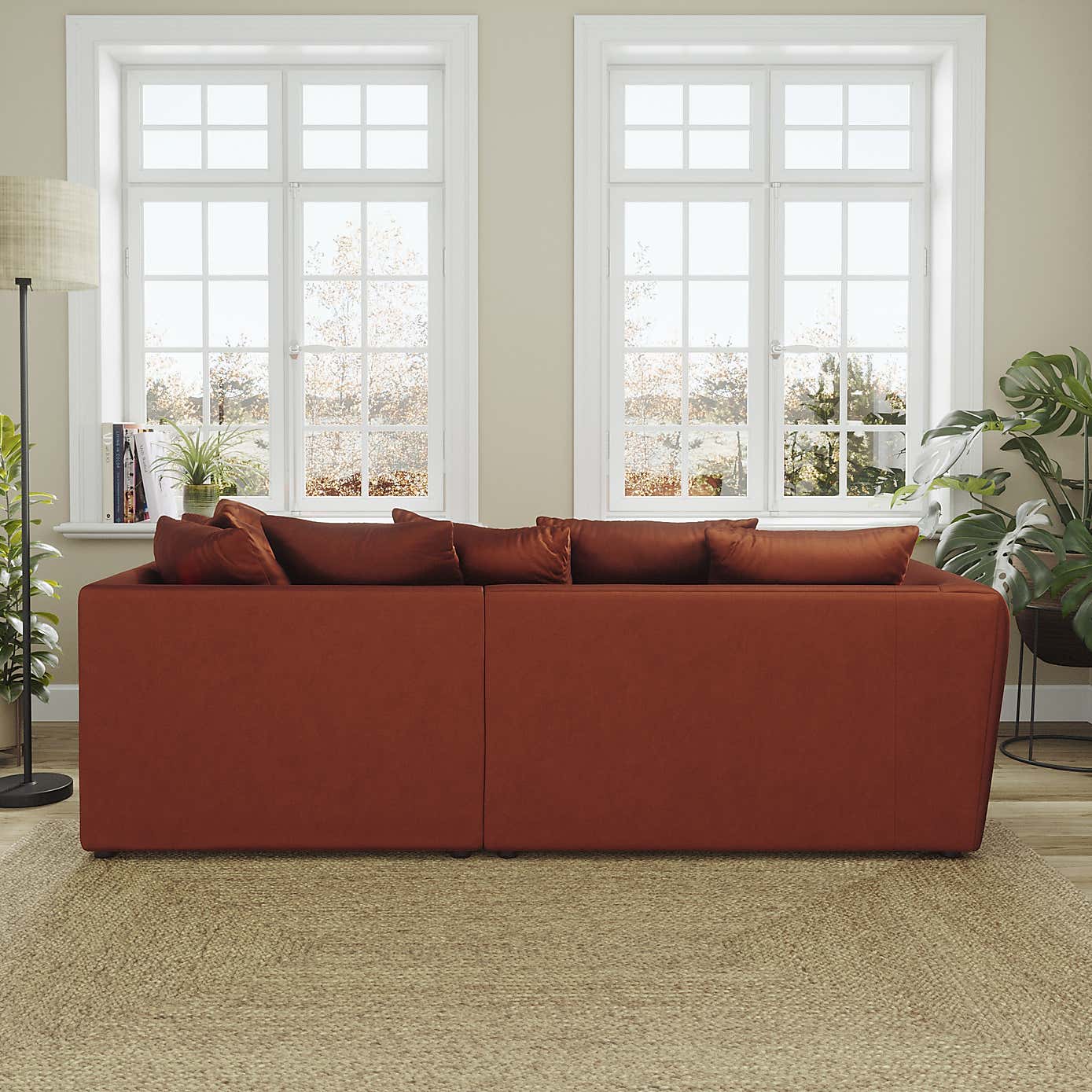 Blake Curved Arm Opulent Velvet Corner Chaise Sofa