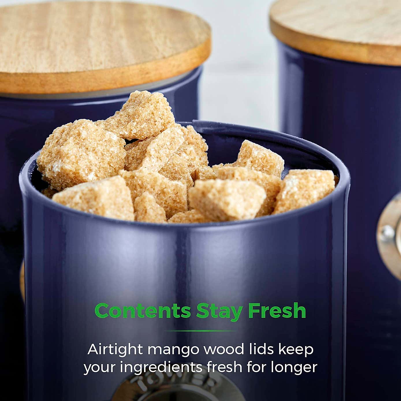 TOWER 5 Piece Round Ribbed Canister Set