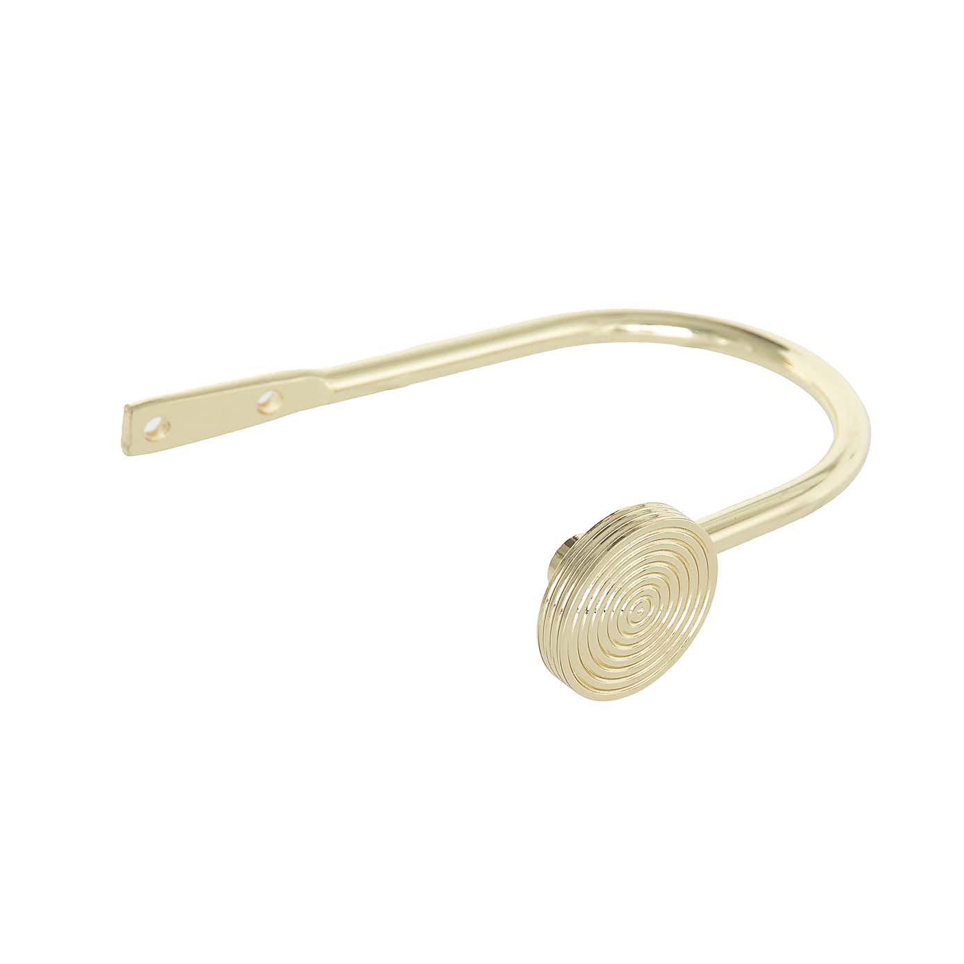 Ribbed Metal Curtain Holdbacks