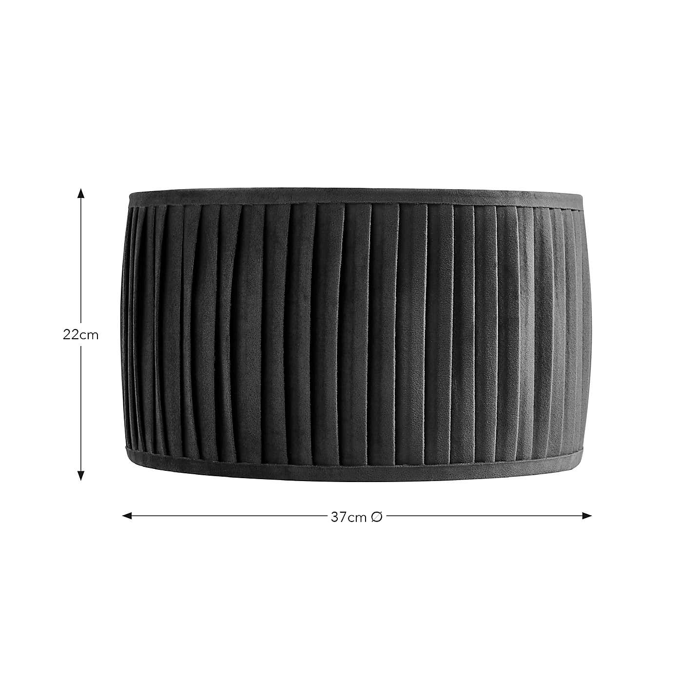 Sawyer Pleated Velvet Drum Lamp Shade