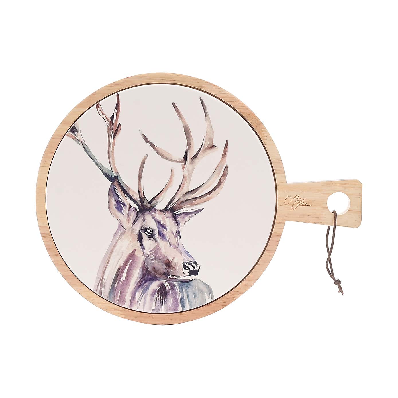 Meg Hawkins Stag Wood and Ceramic Serving Board