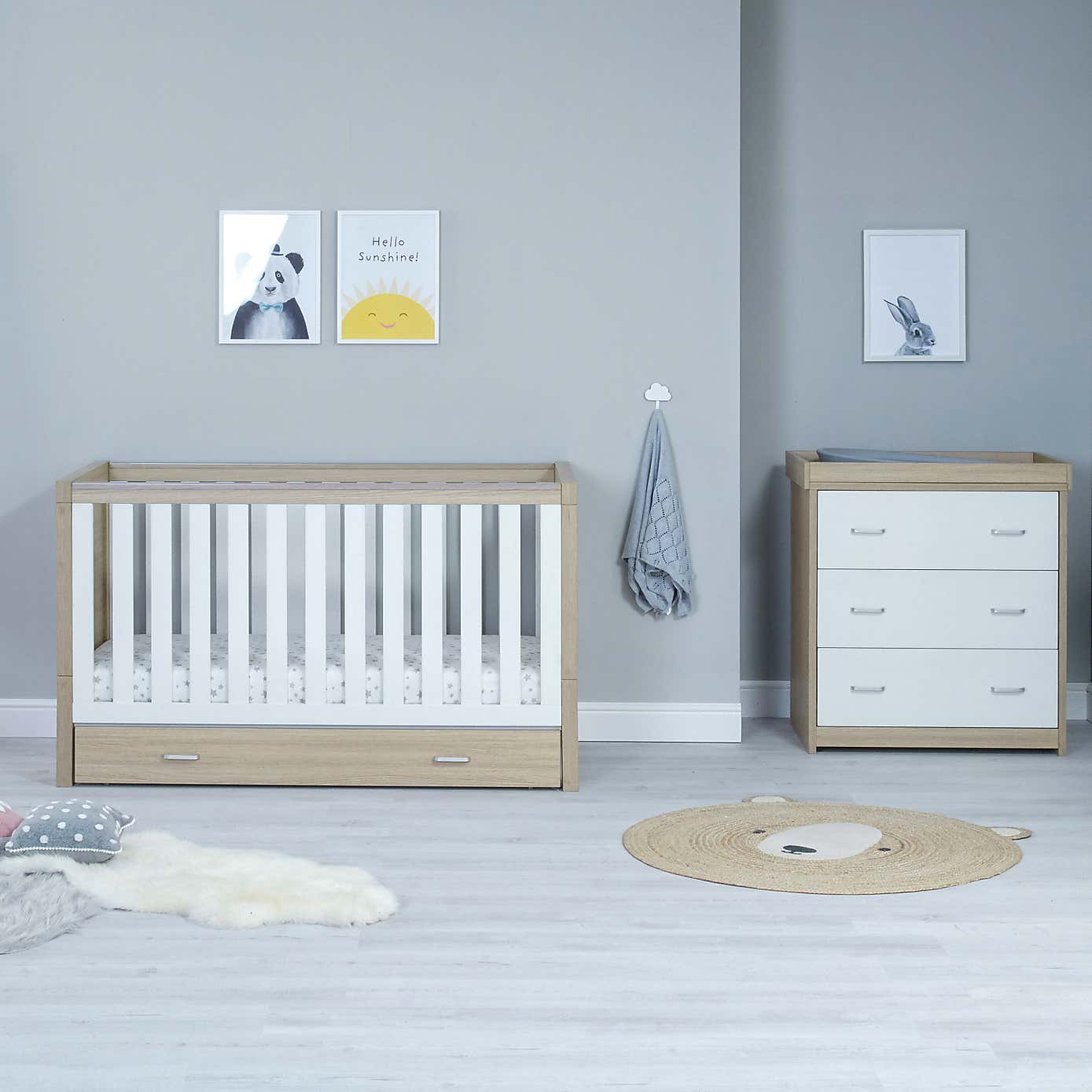 Babymore Luno 2 Piece Nursery Furniture Set