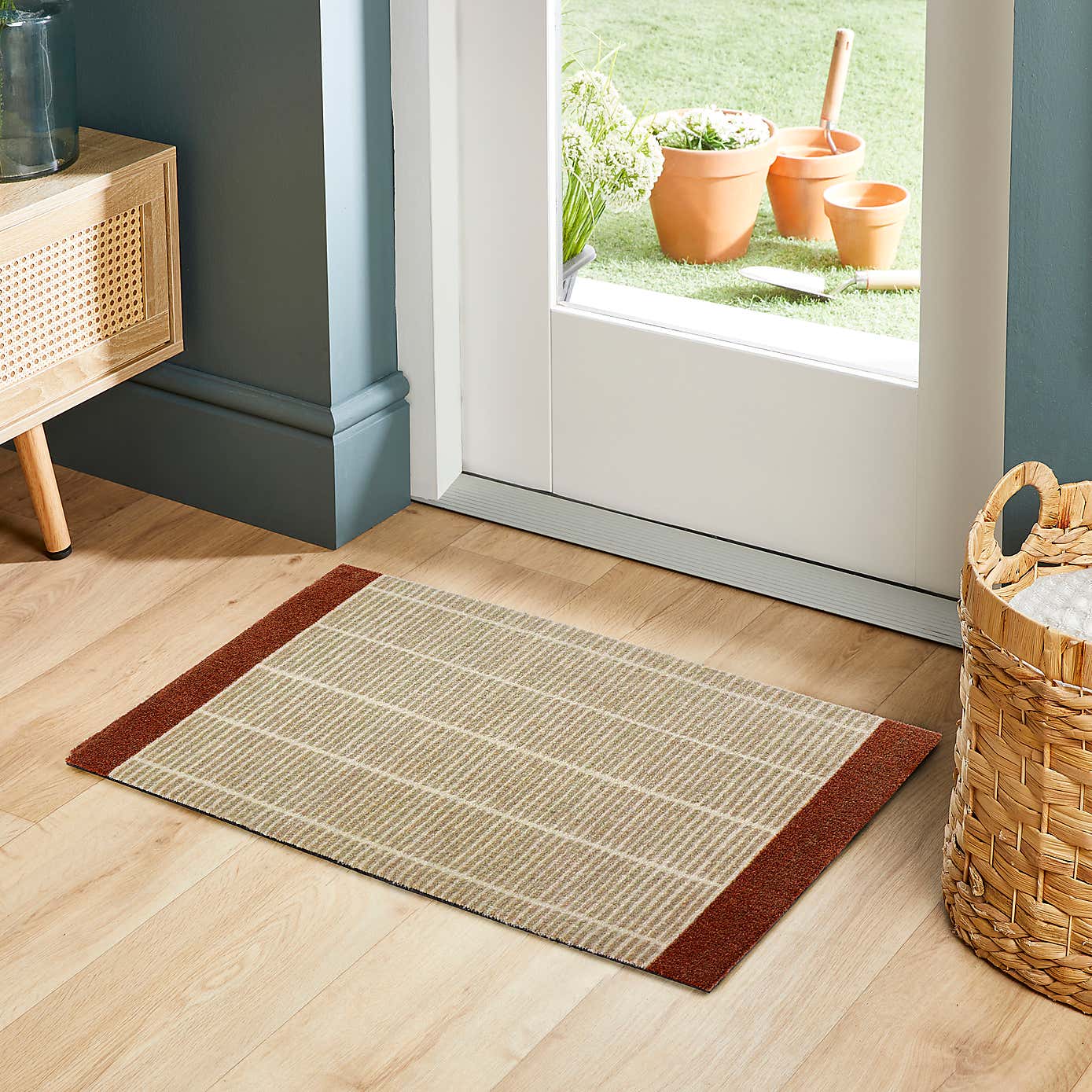 Marvel Printed Stripe Border Washable Doormat
