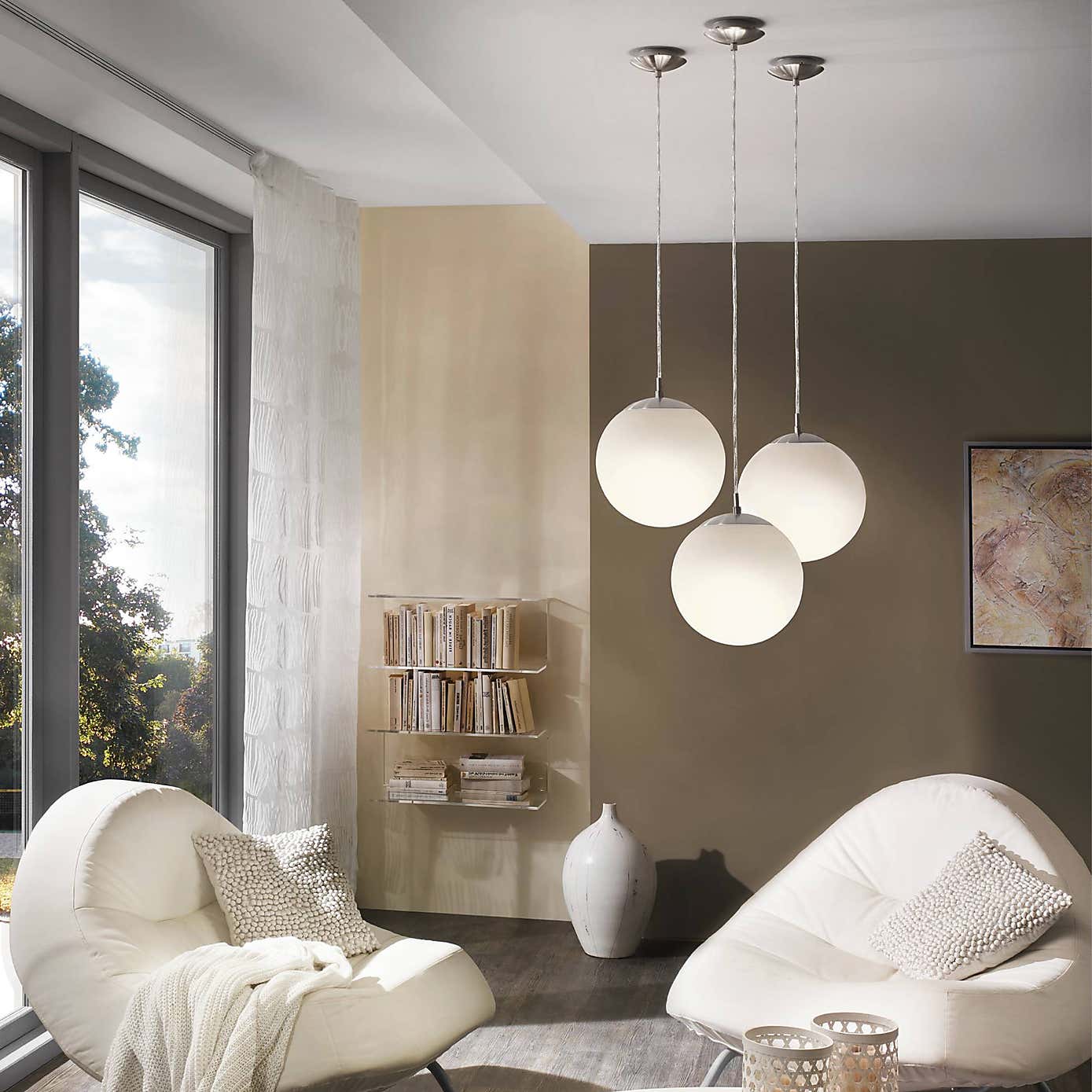 EGLO Rondo 30cm Opal Matt Pendant Light