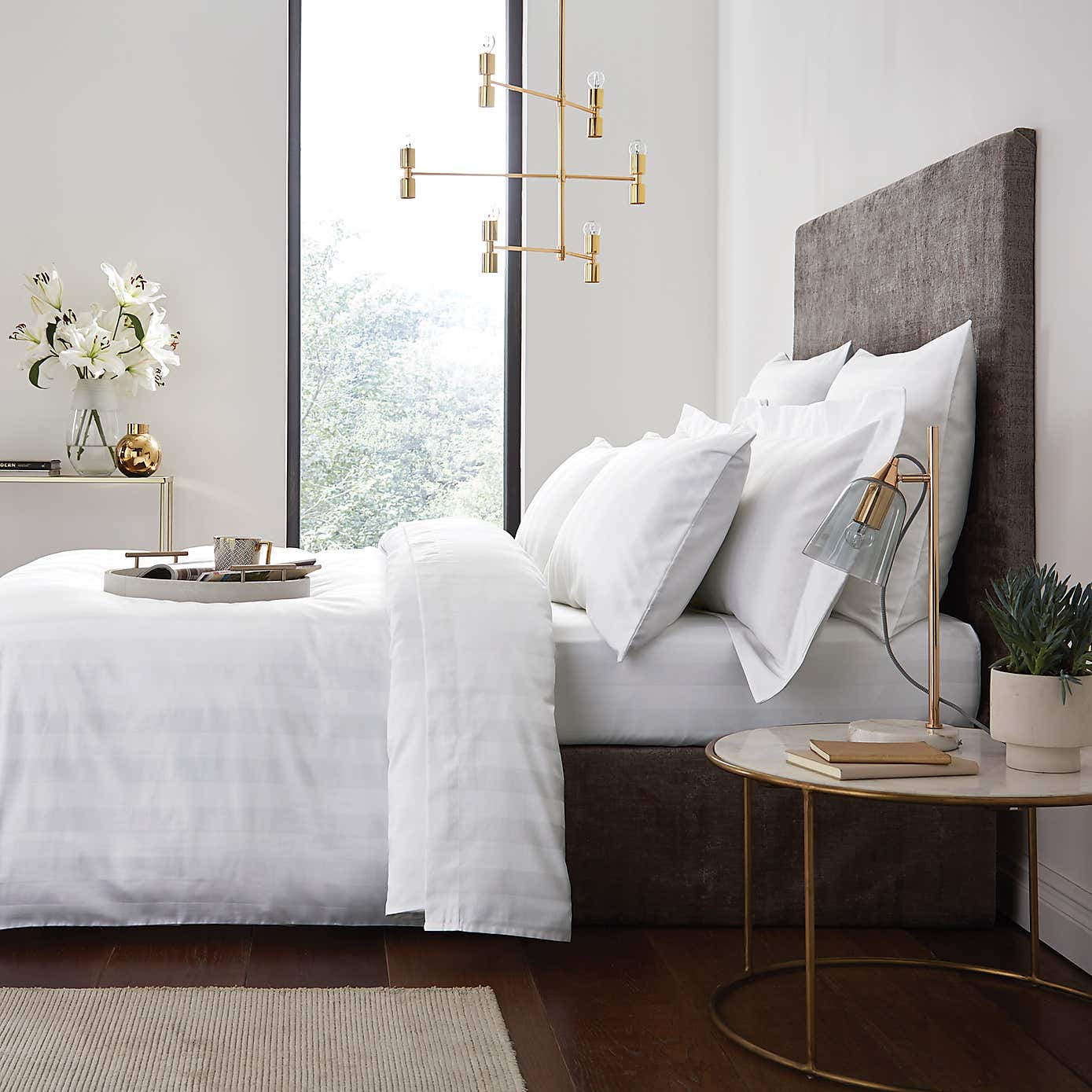 Hotel Cotton 230 Thread Count Stripe Duvet Cover