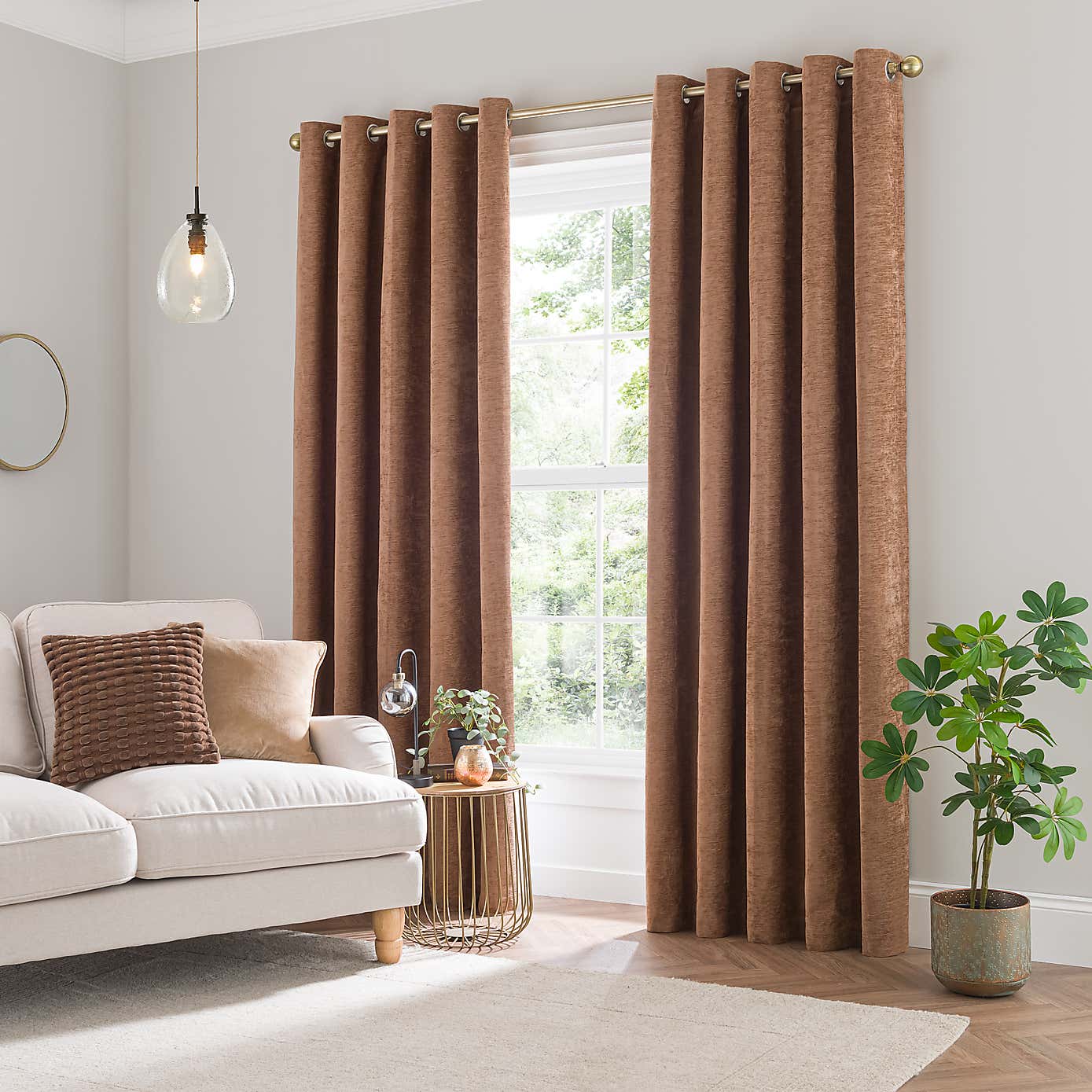Genoa Chenille Blackout Eyelet Curtains