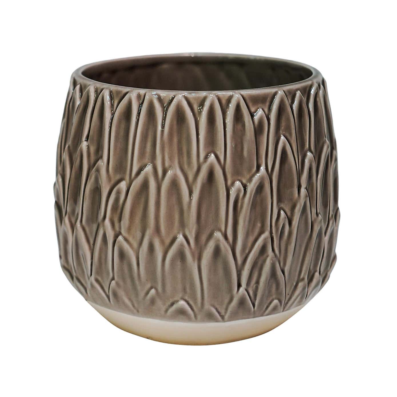 Arles Leaf Embossed Planter