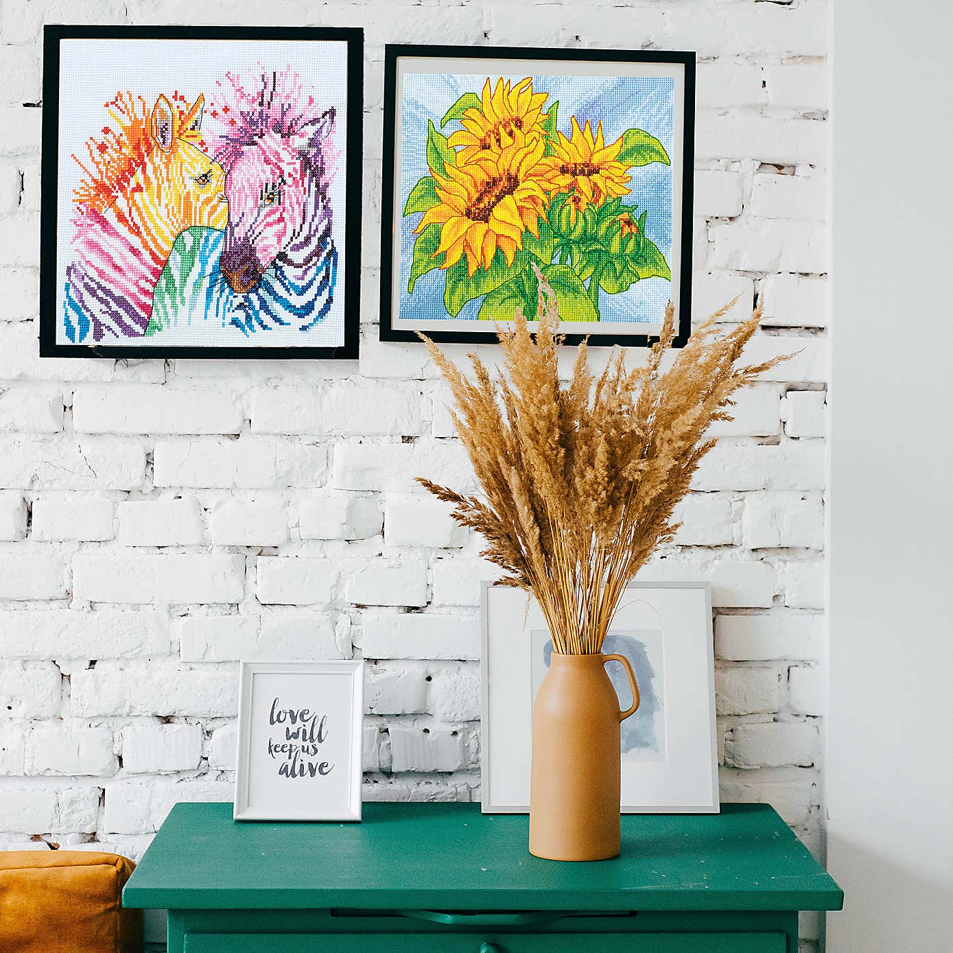 Cross Stitch Large Zebras