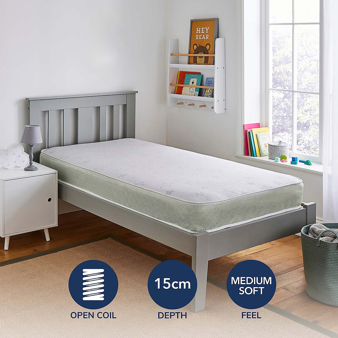 Fogarty Kids Open Coil Single Memory Foam Mattress