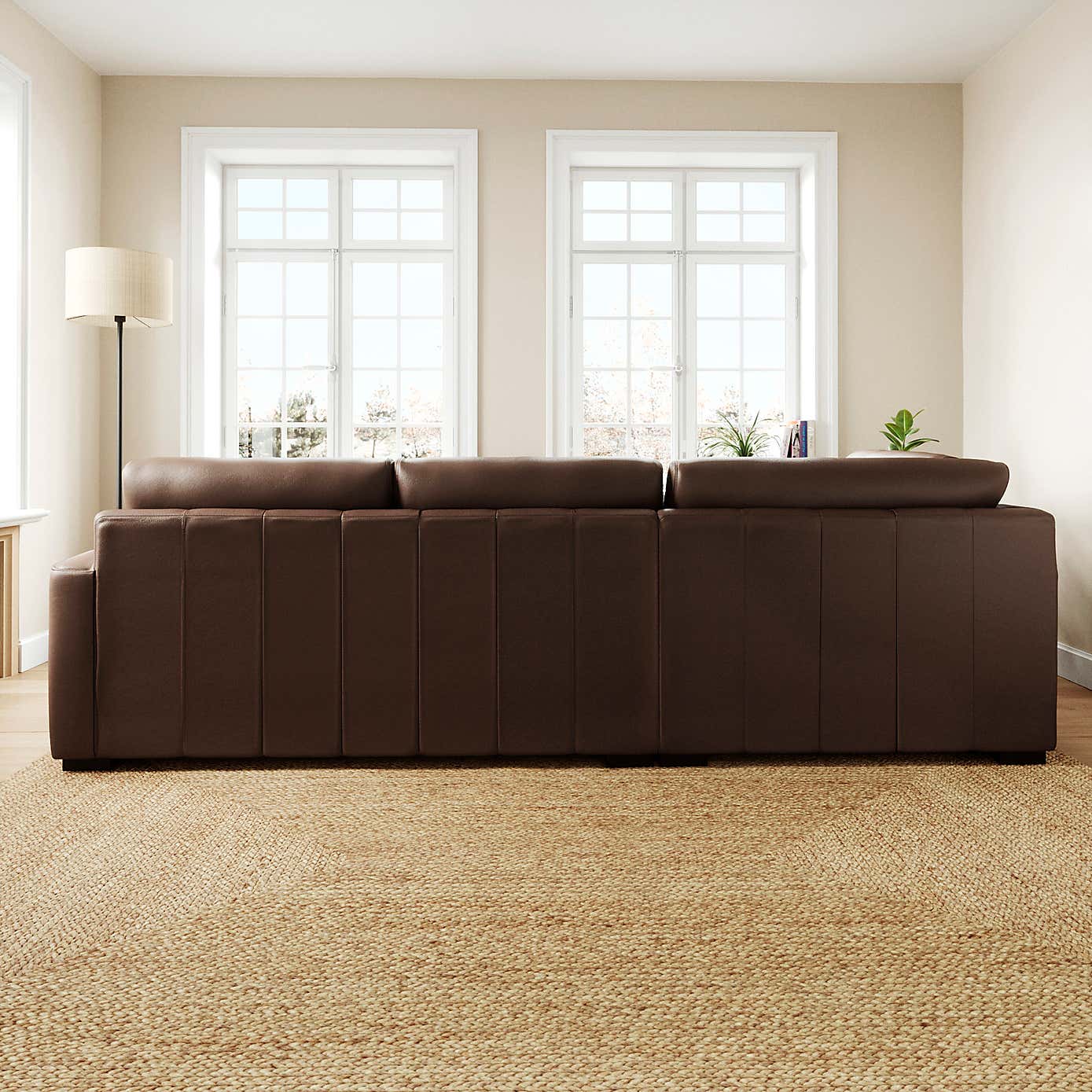 Carson Classic Leather Large Corner Chaise Sofa