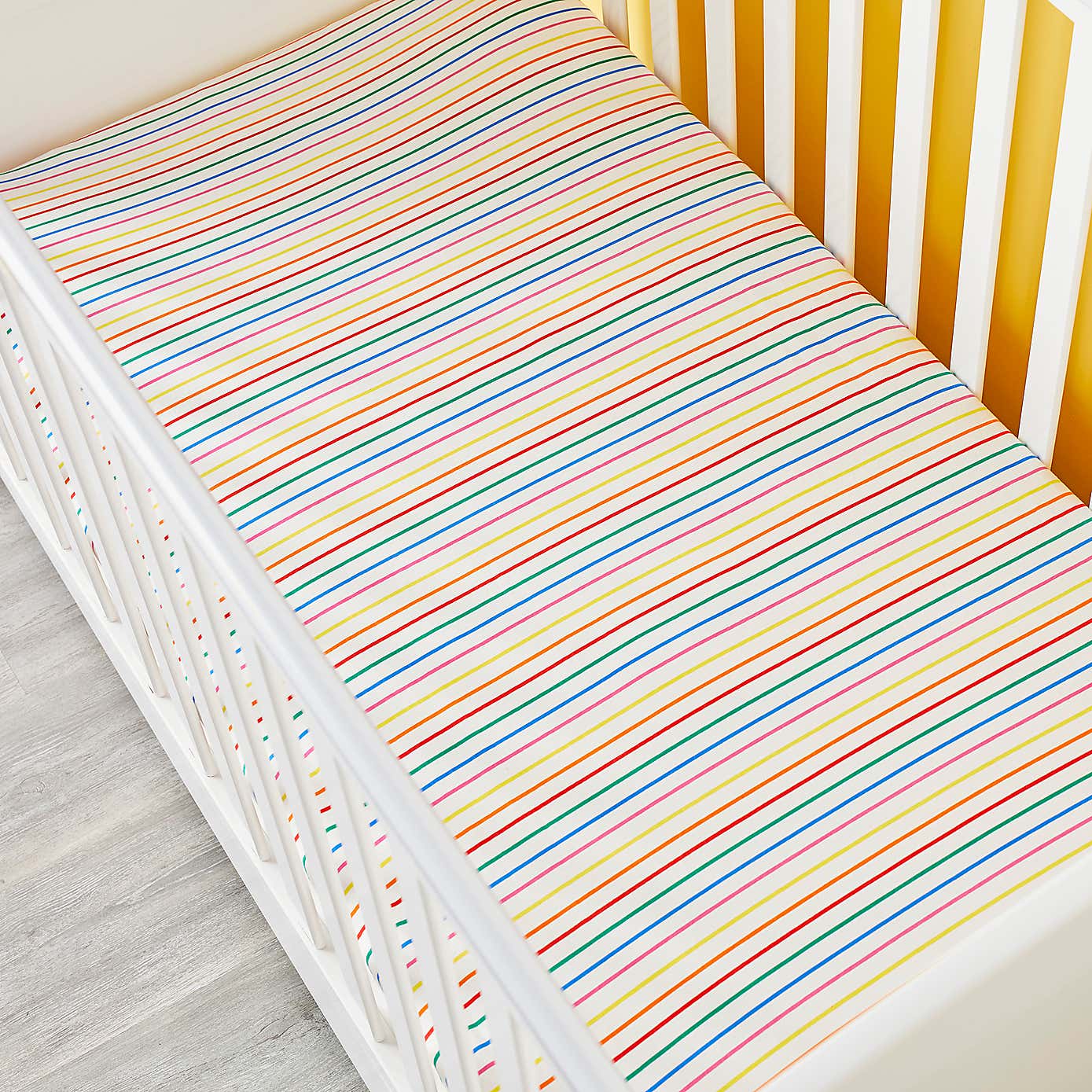 Ickle Bubba Pack of 2 Rainbow Dreams Fitted Cotbed Sheets