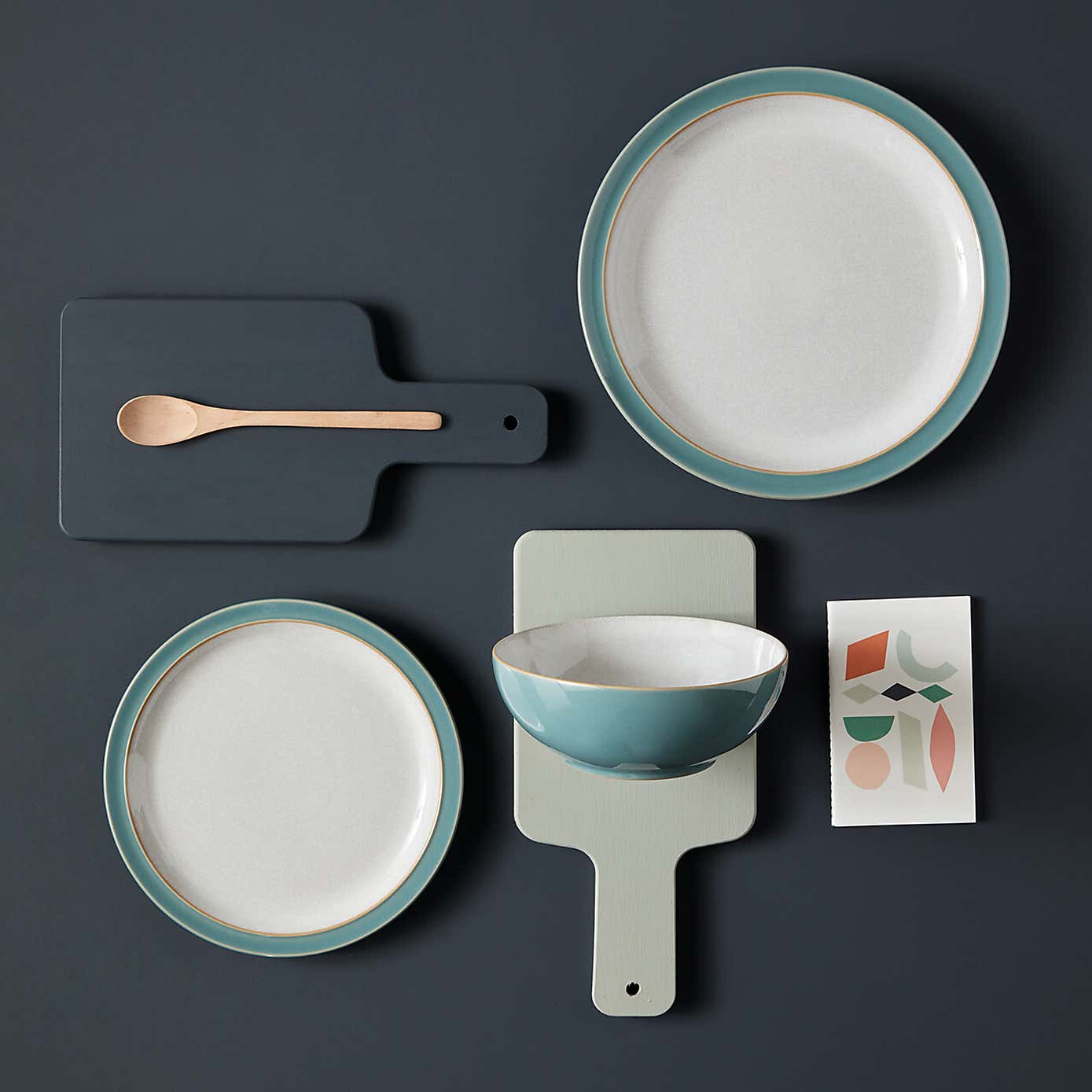 Denby Elements 12 Piece Fern Green Dinner Set