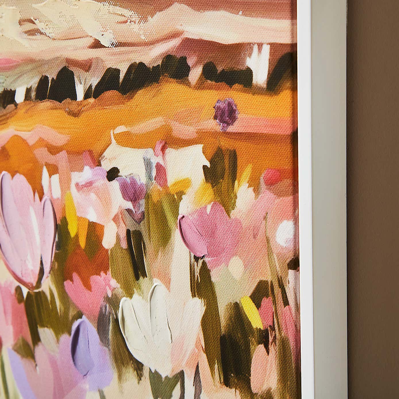 Tulip Fields Hand Finished Framed Canvas