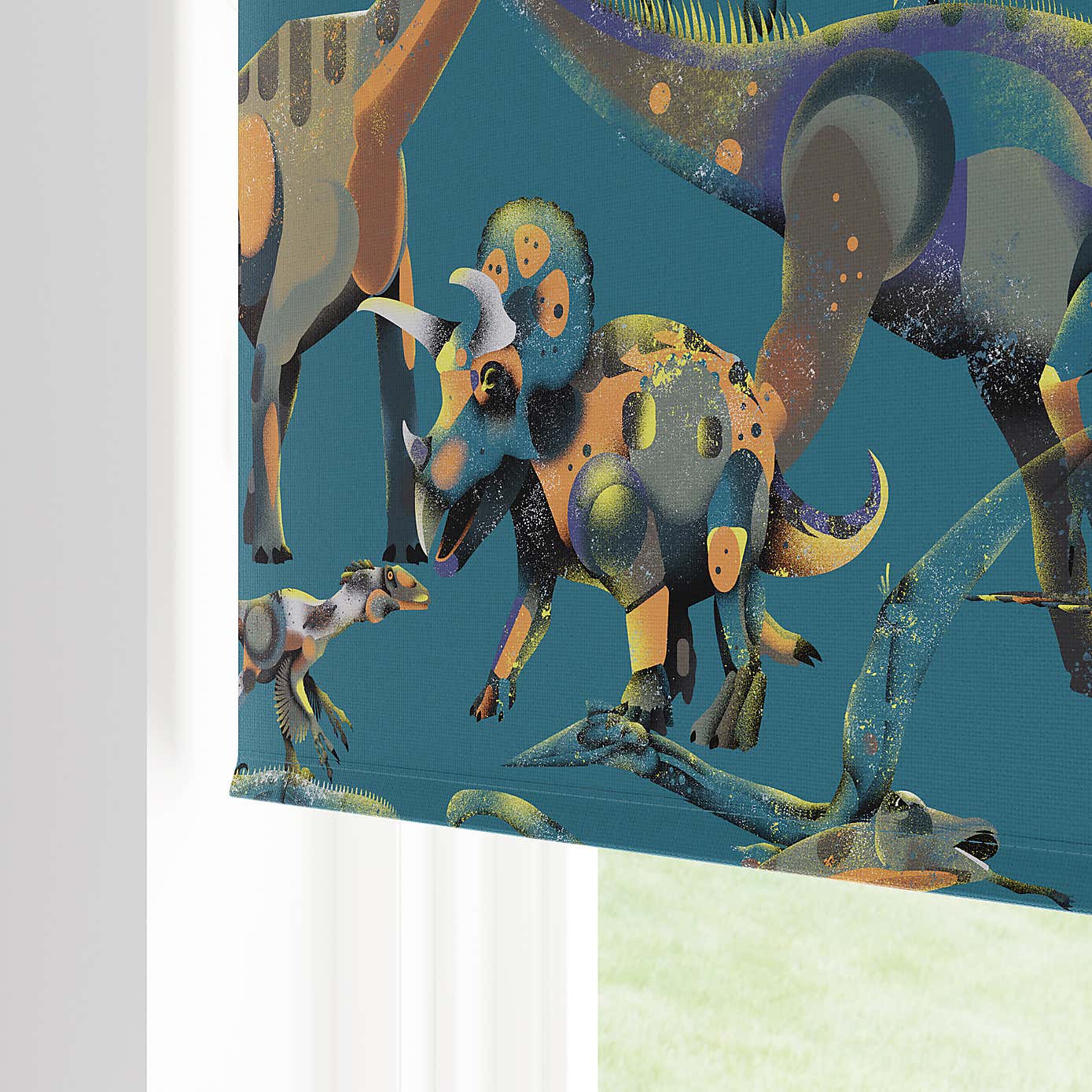 Age of Dinosaurs Blackout Blue Roller Blind