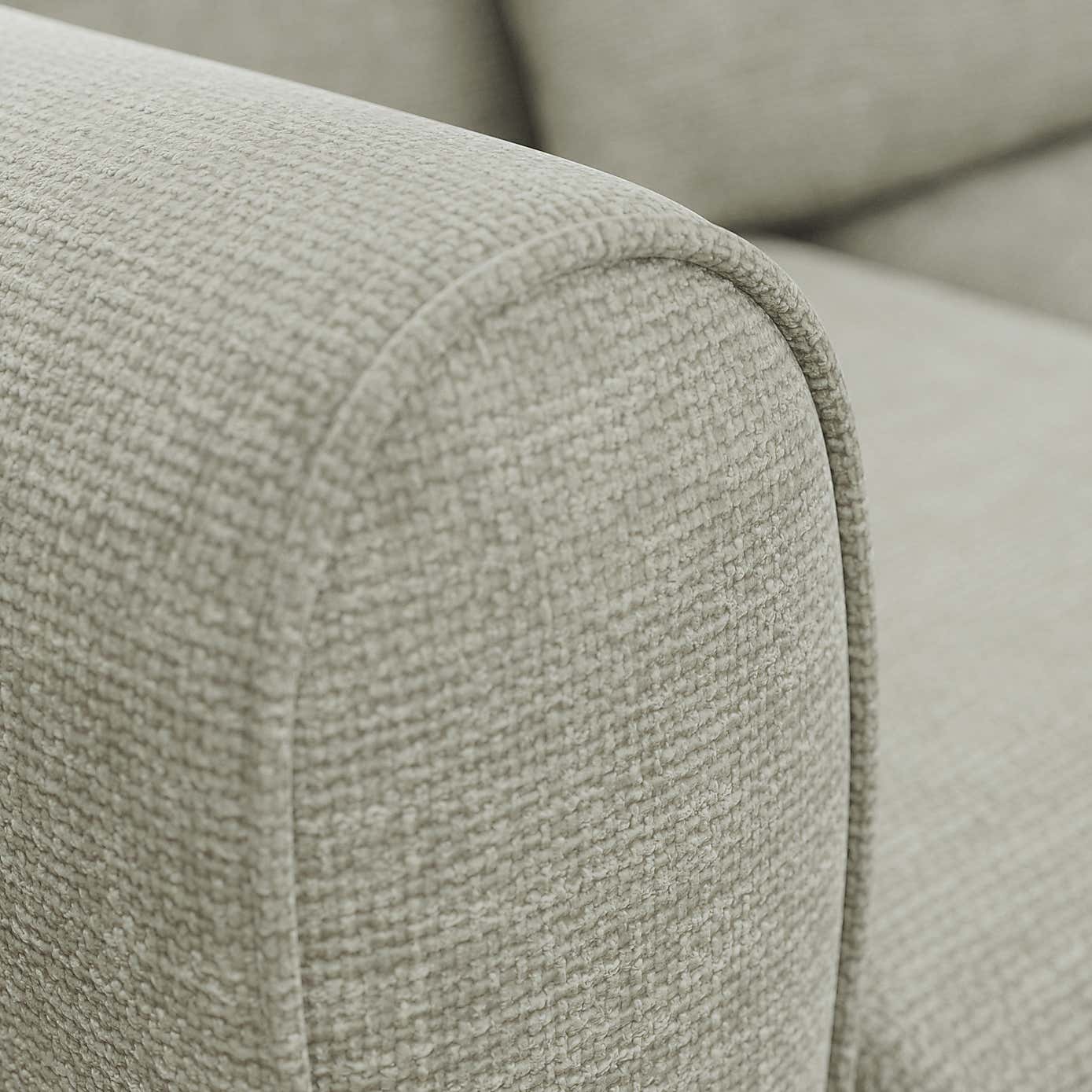 Blake Curved Arm Chunky Chenille Corner Chaise Sofa