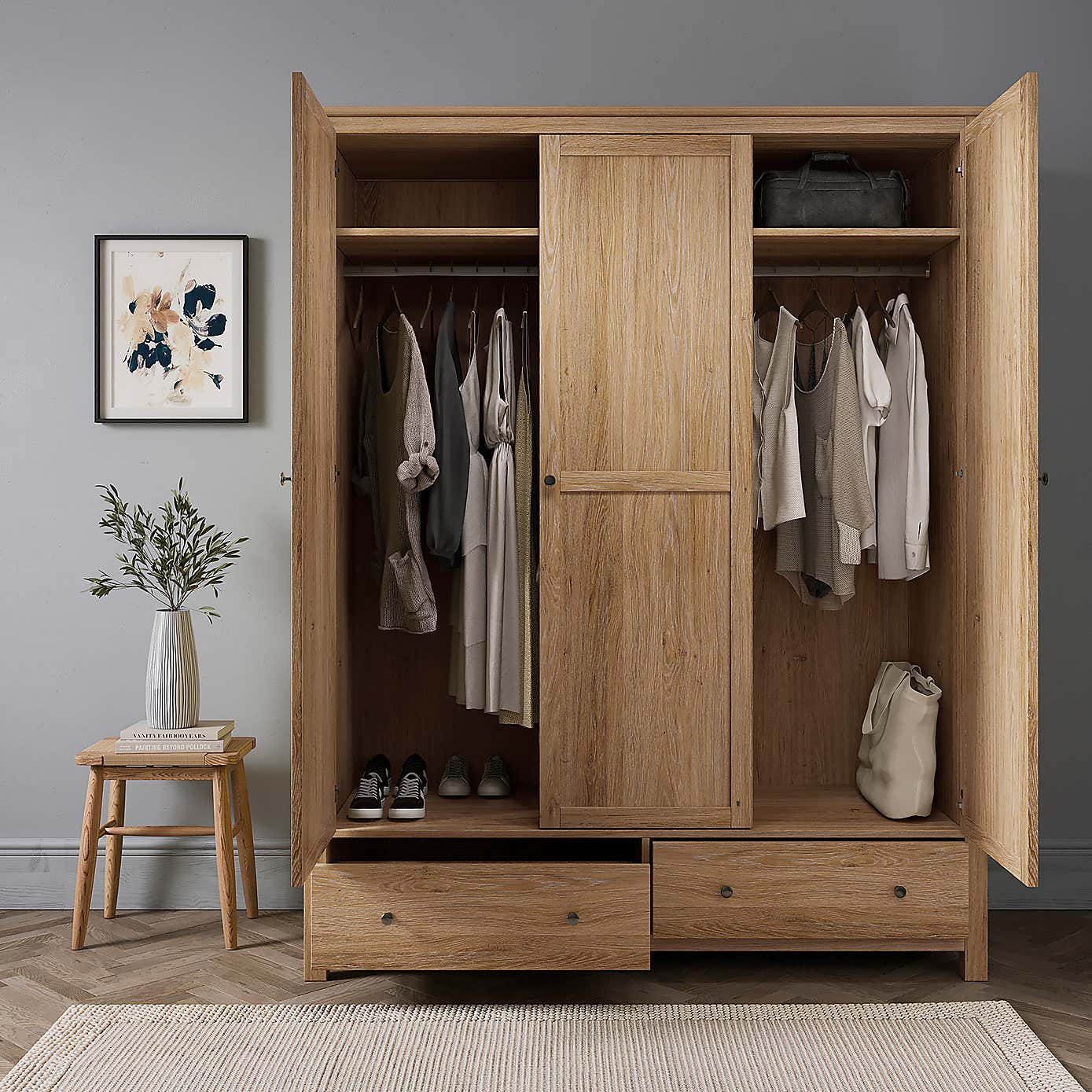Olney Triple Wardrobe