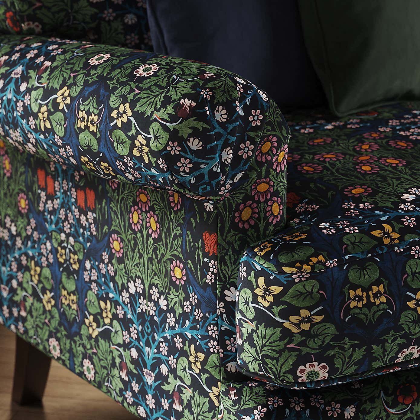 William Morris Blackthorn Velvet Fabric Sample