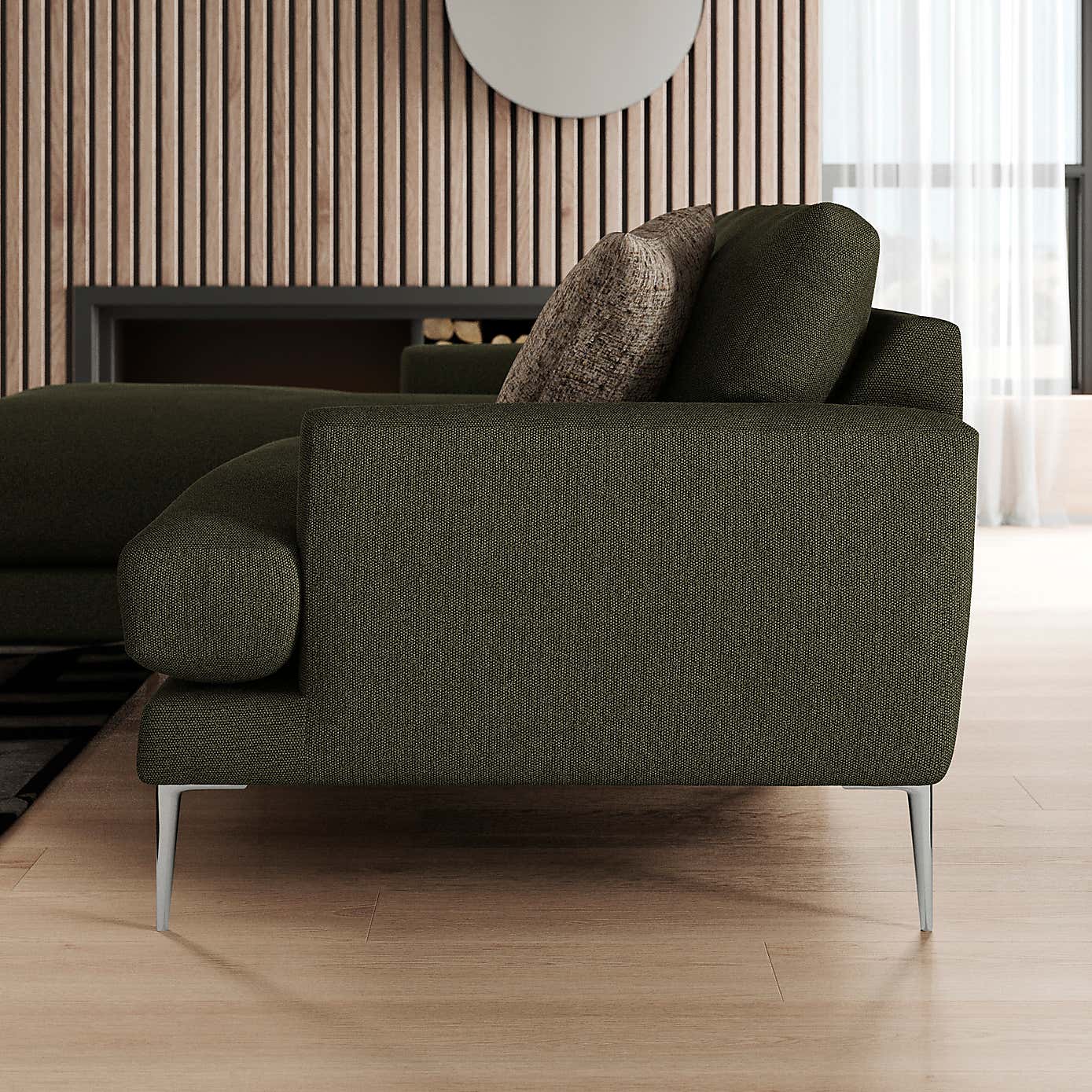 Lawson Tonal Boucle Corner Chaise Sofa