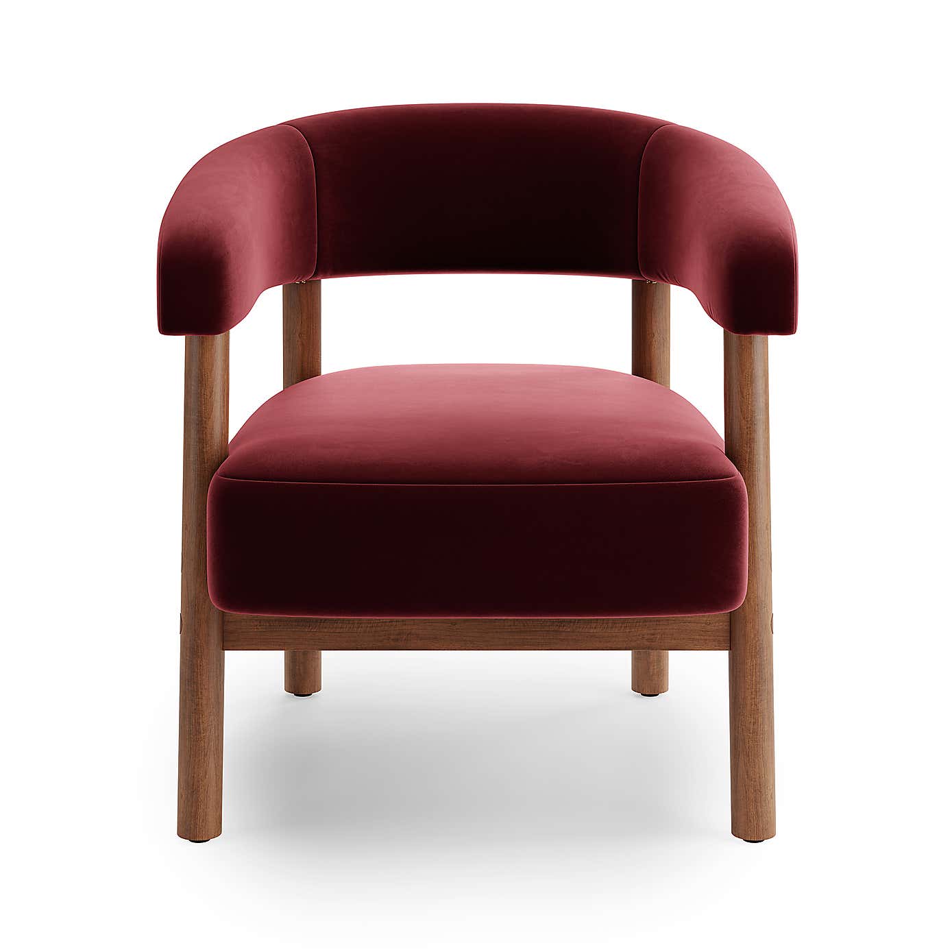 Cleo Velvet Curved Accent Chair