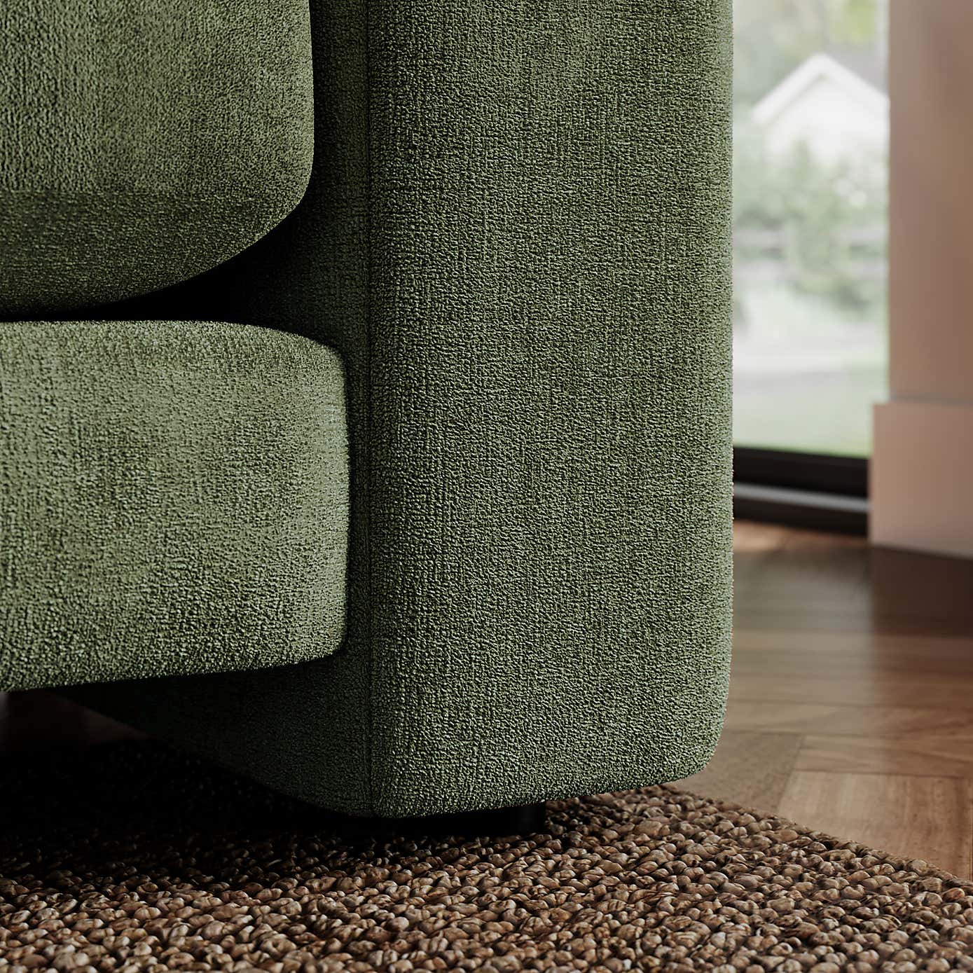 Magnus Soft Textured Chenille Snuggle Sofa