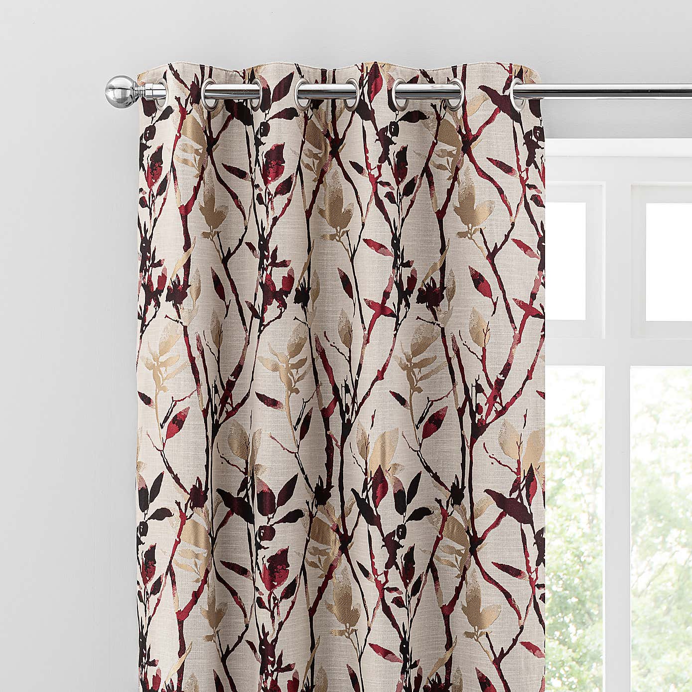Zen Jacquard Eyelet Curtains