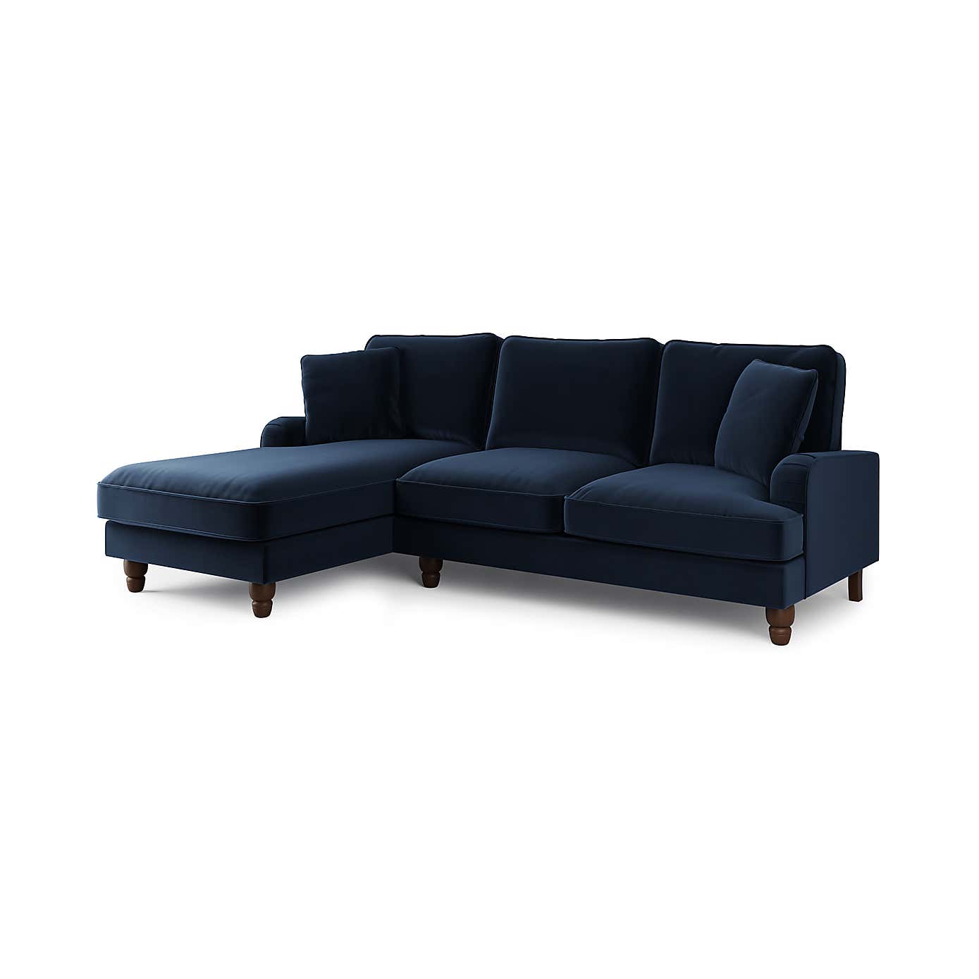 Beatrice Matte Velvet 4 Seater Corner Chaise Double Sofa Bed