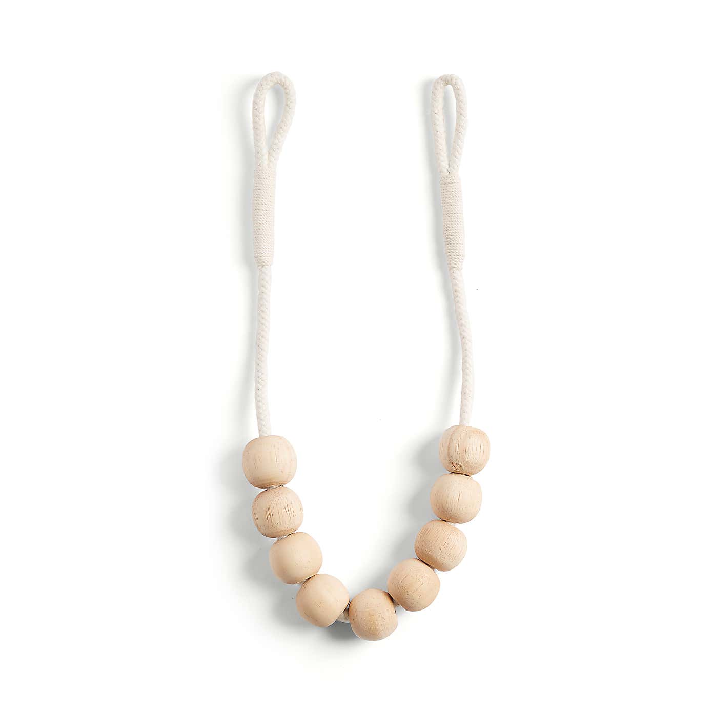 Half Wooden Beads Tieback