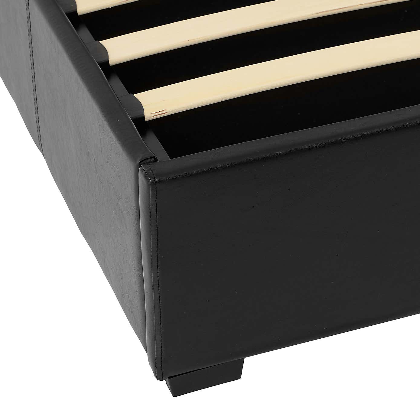 Waverley Faux Leather Ottoman Bedstead - Grey