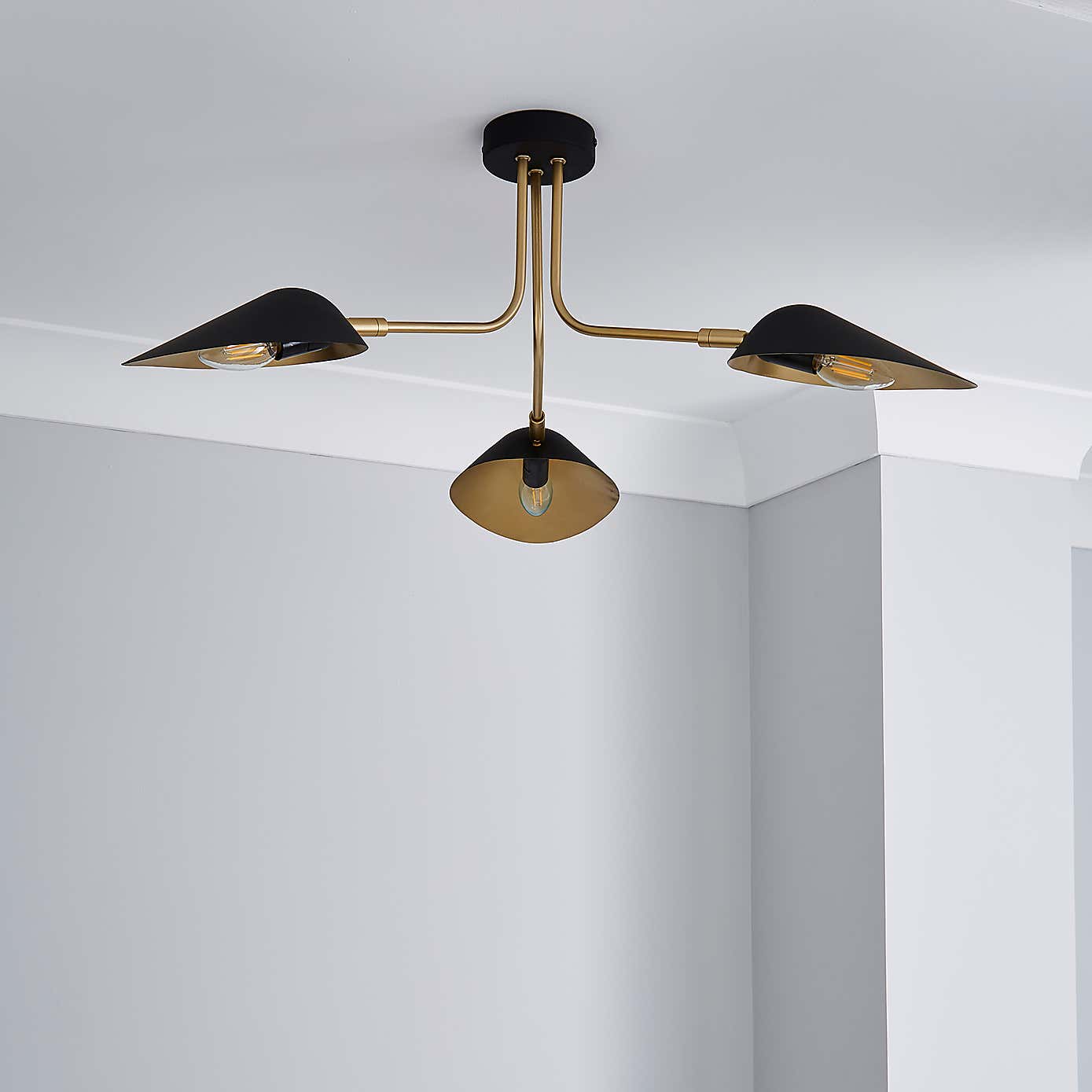 Savona 3 Light Ceiling Fitting Black