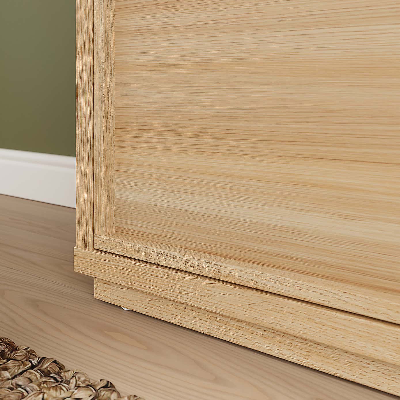 Hardy Wide Bookcase with 2 Drawers, Oak Effect