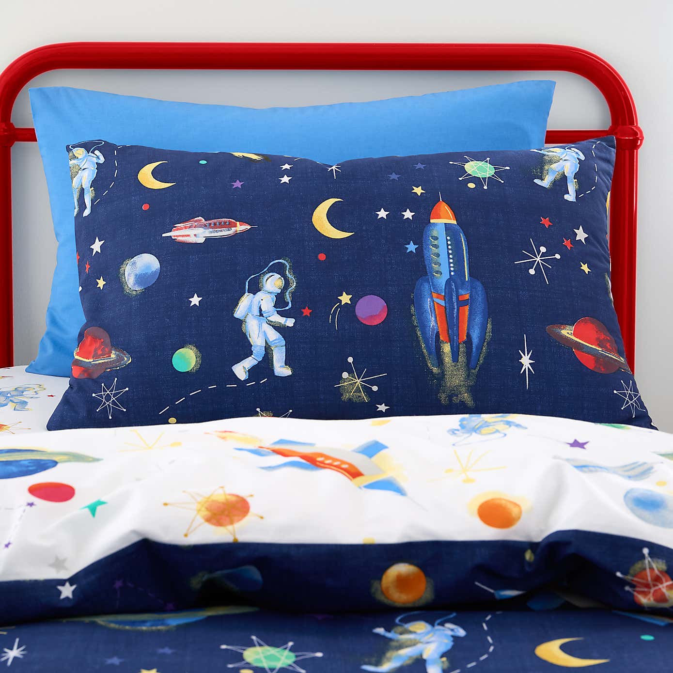 Space 100% Cotton Reversible Duvet Cover and Pillowcase Set