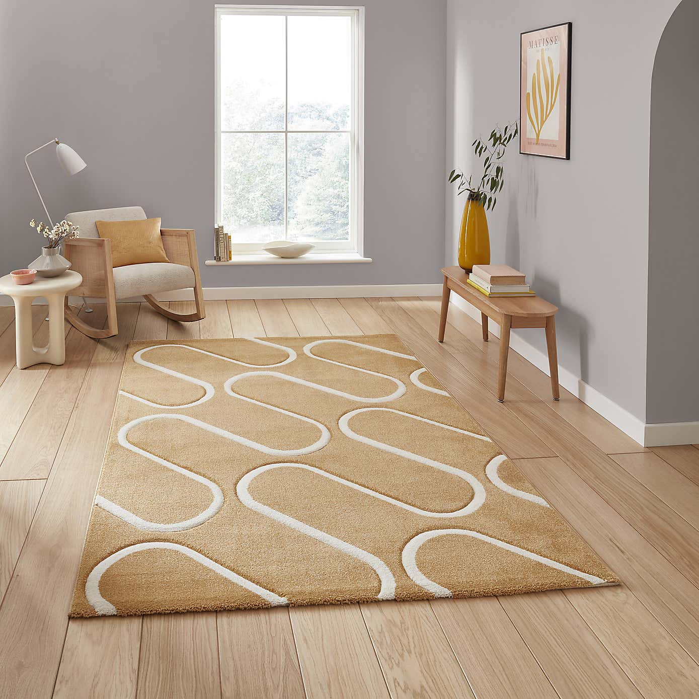 Catherine Lansfield Linear Curve Rug