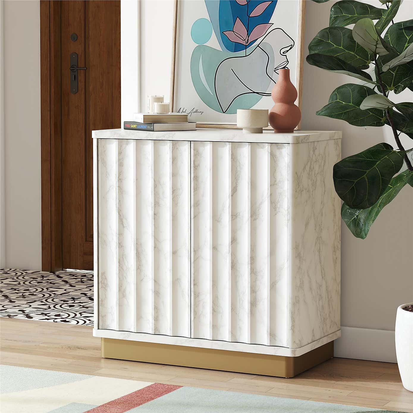 Rene Small Sideboard, Marble