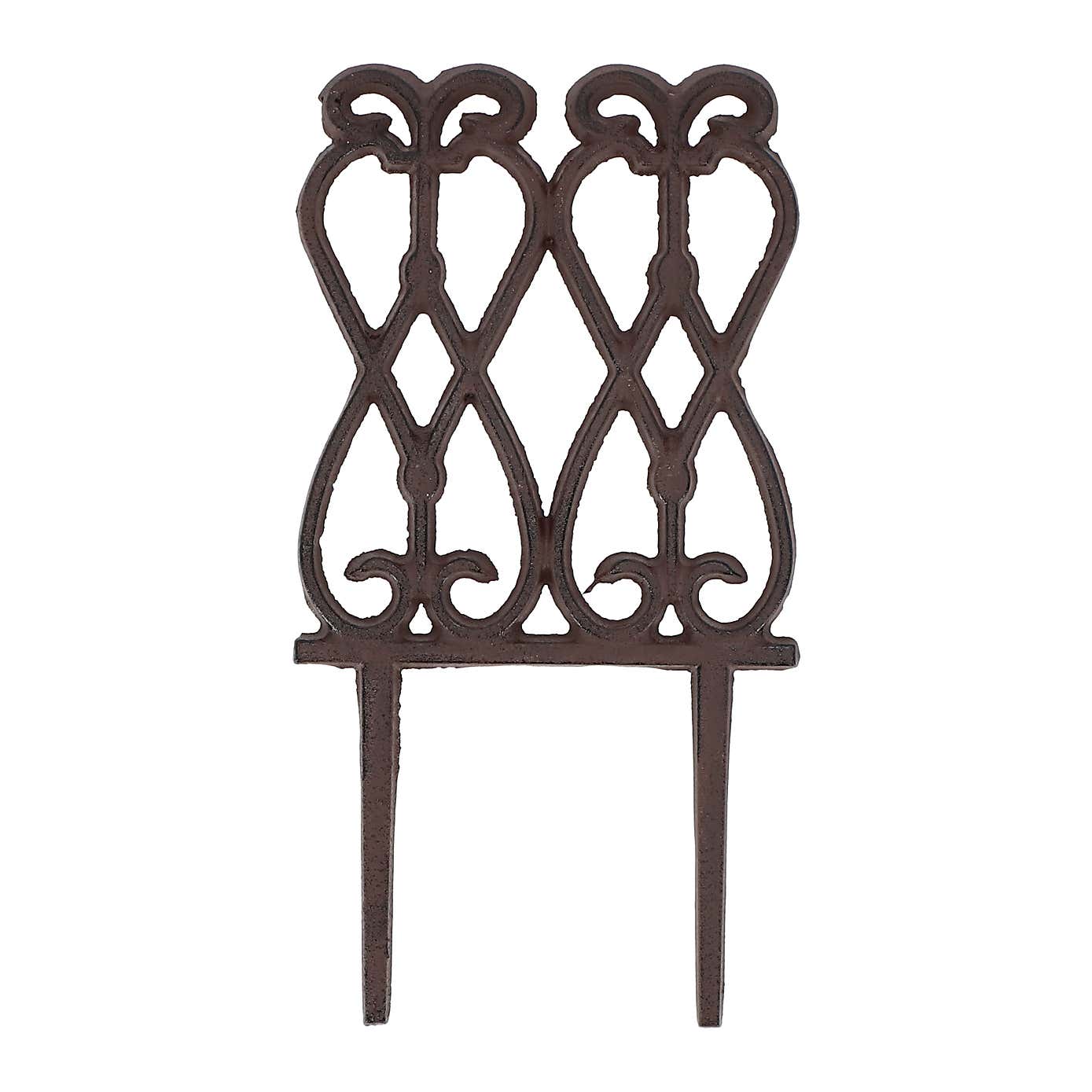 Fallen Fruits Cast Iron Ornate Lawn Edging