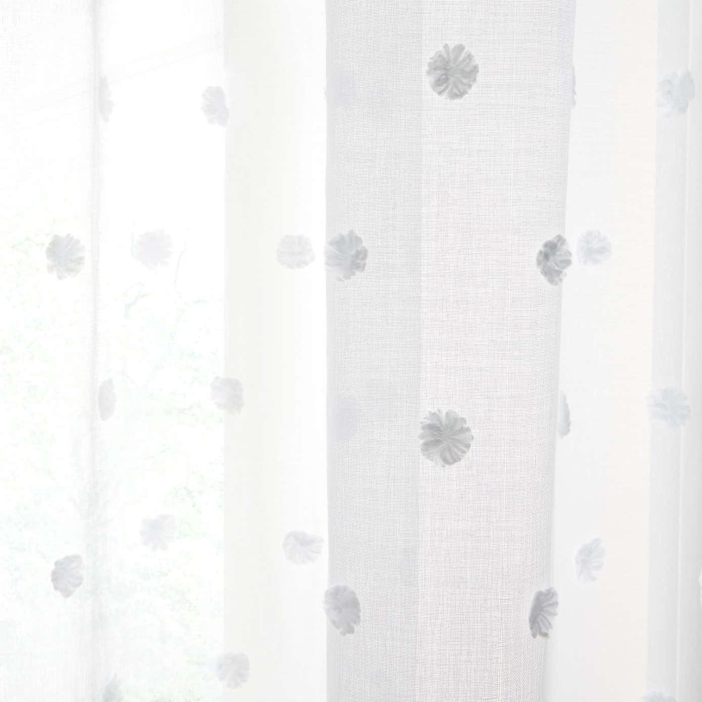 Tufted Slot Top Single Voile Panel