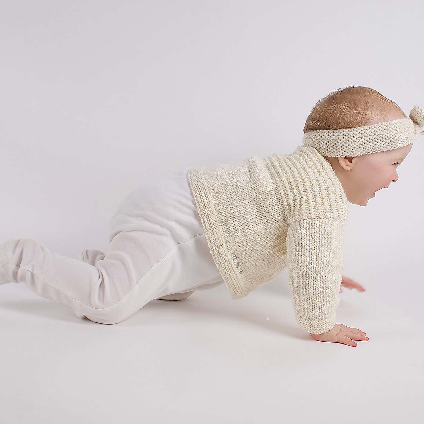 Wool Couture Ridged Baby Cardigan Knitting Kit