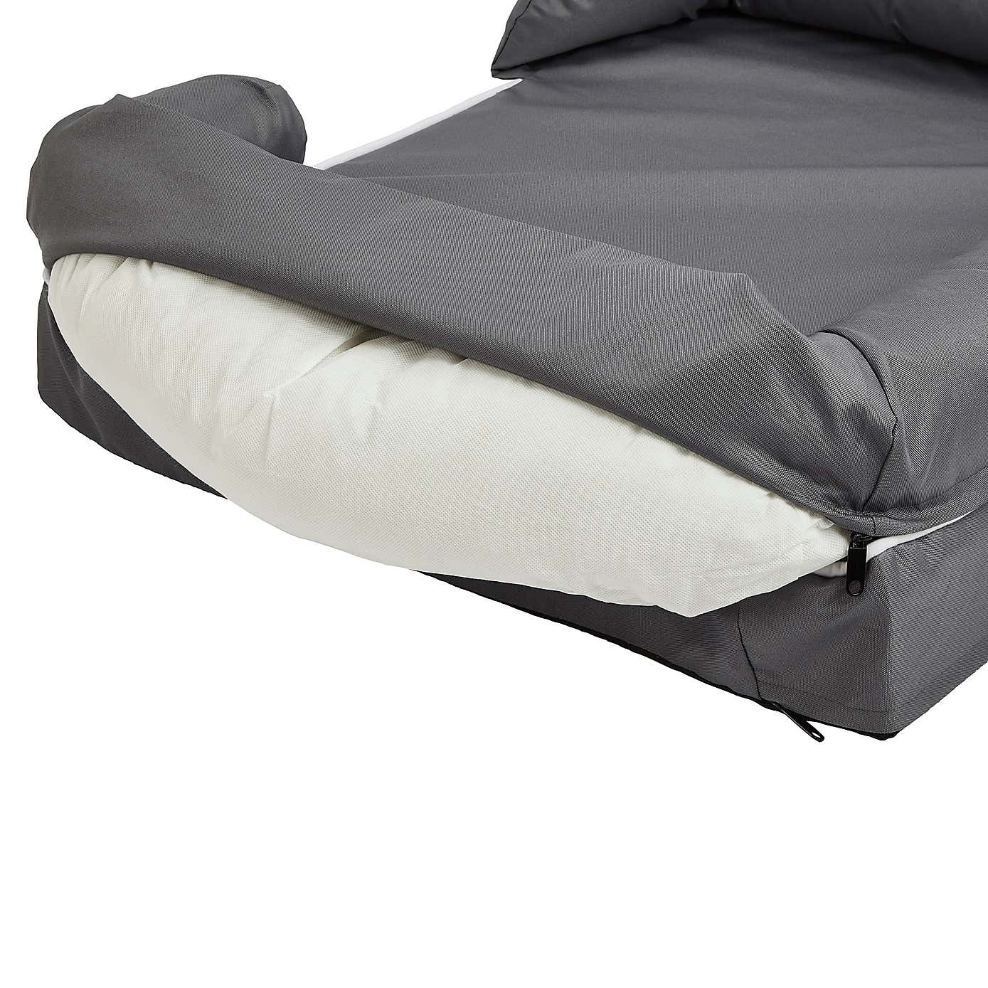 Bunty Grey Waterproof Cosy Couch Dog Bed