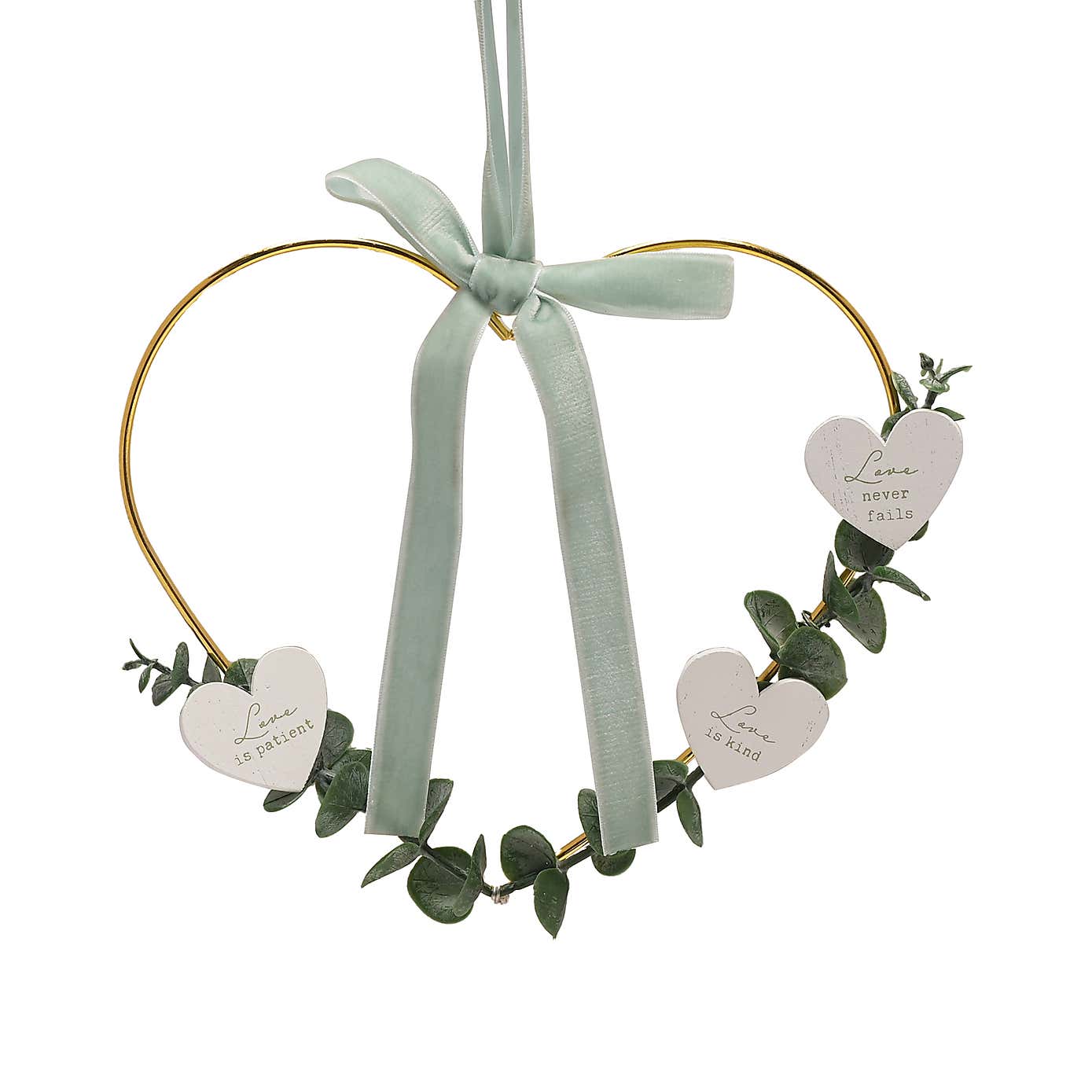 Love Story Love Is Patient Heart Wreath