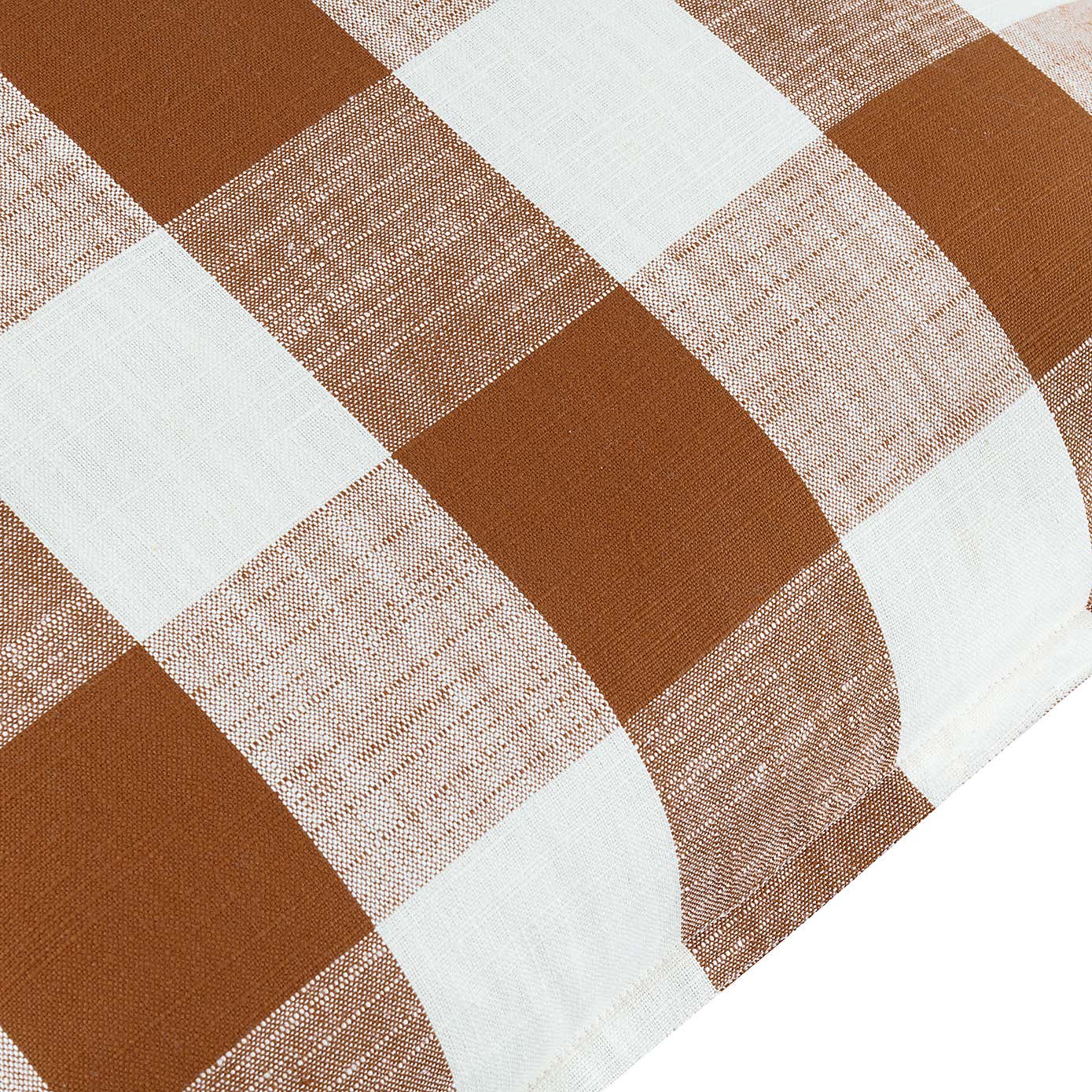 Yard Chesil Check Outdoor Cotton Square Cushion