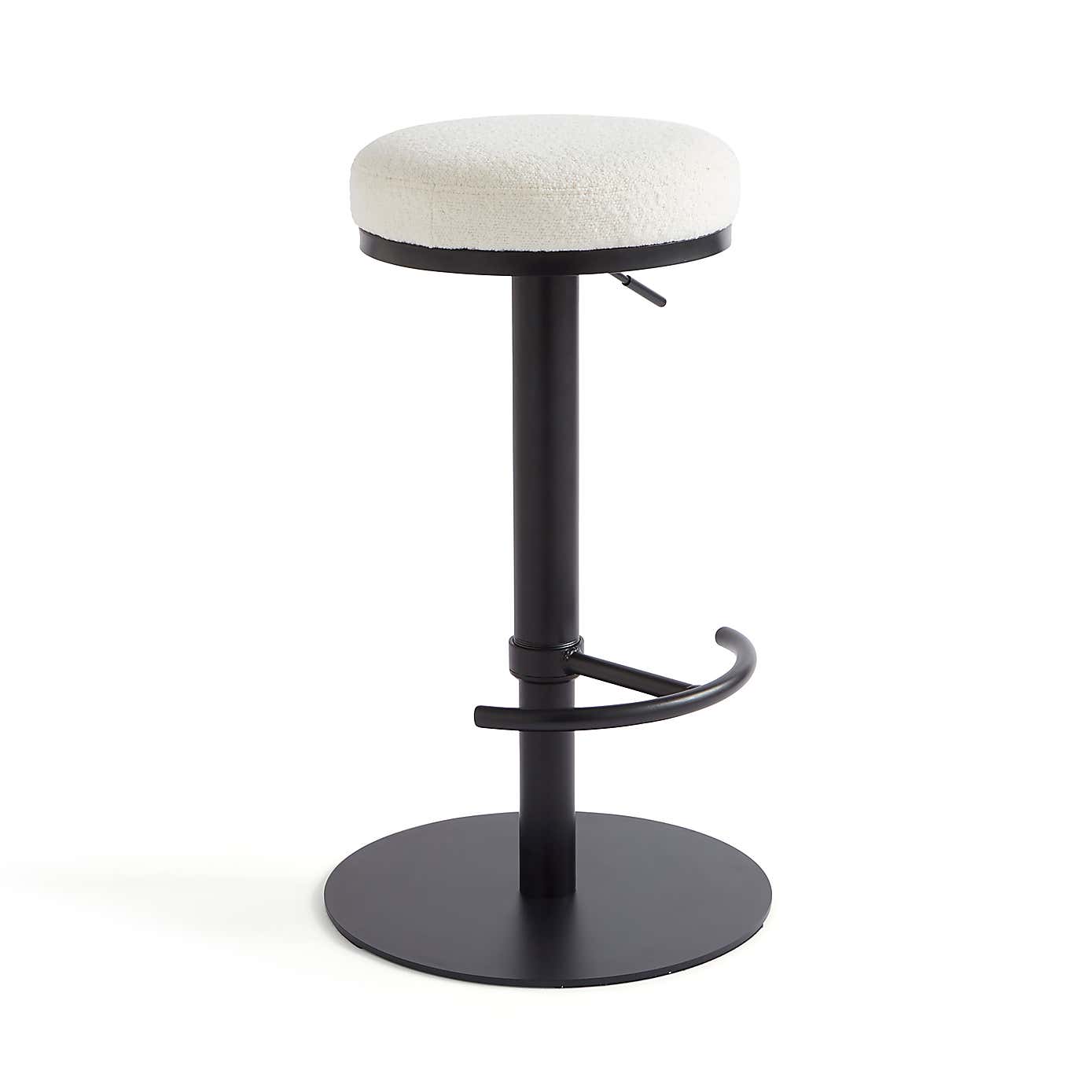 Jesper Adjustable Height Bar Stool, Boucle