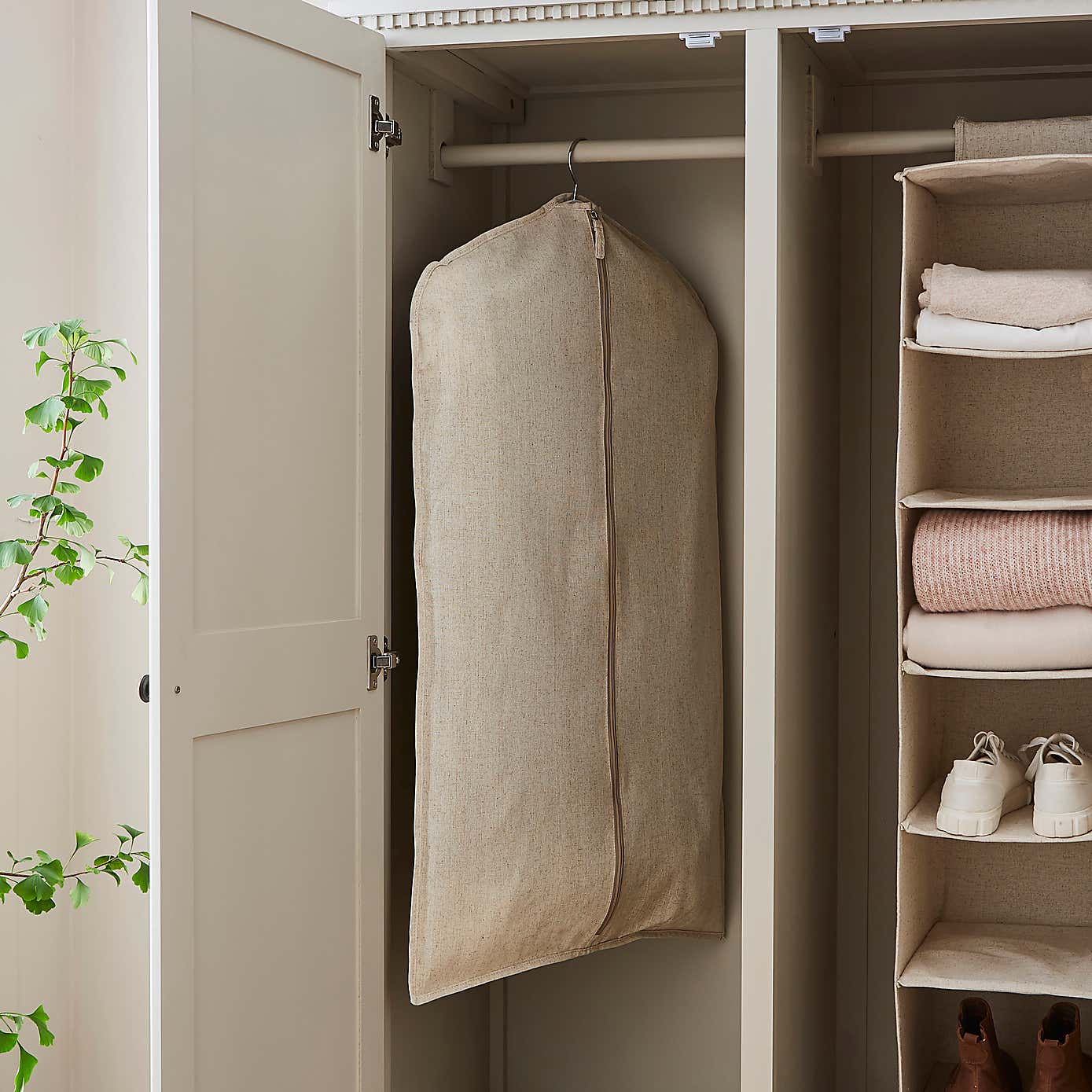 The Edited Life Natural Linen Suit Cover