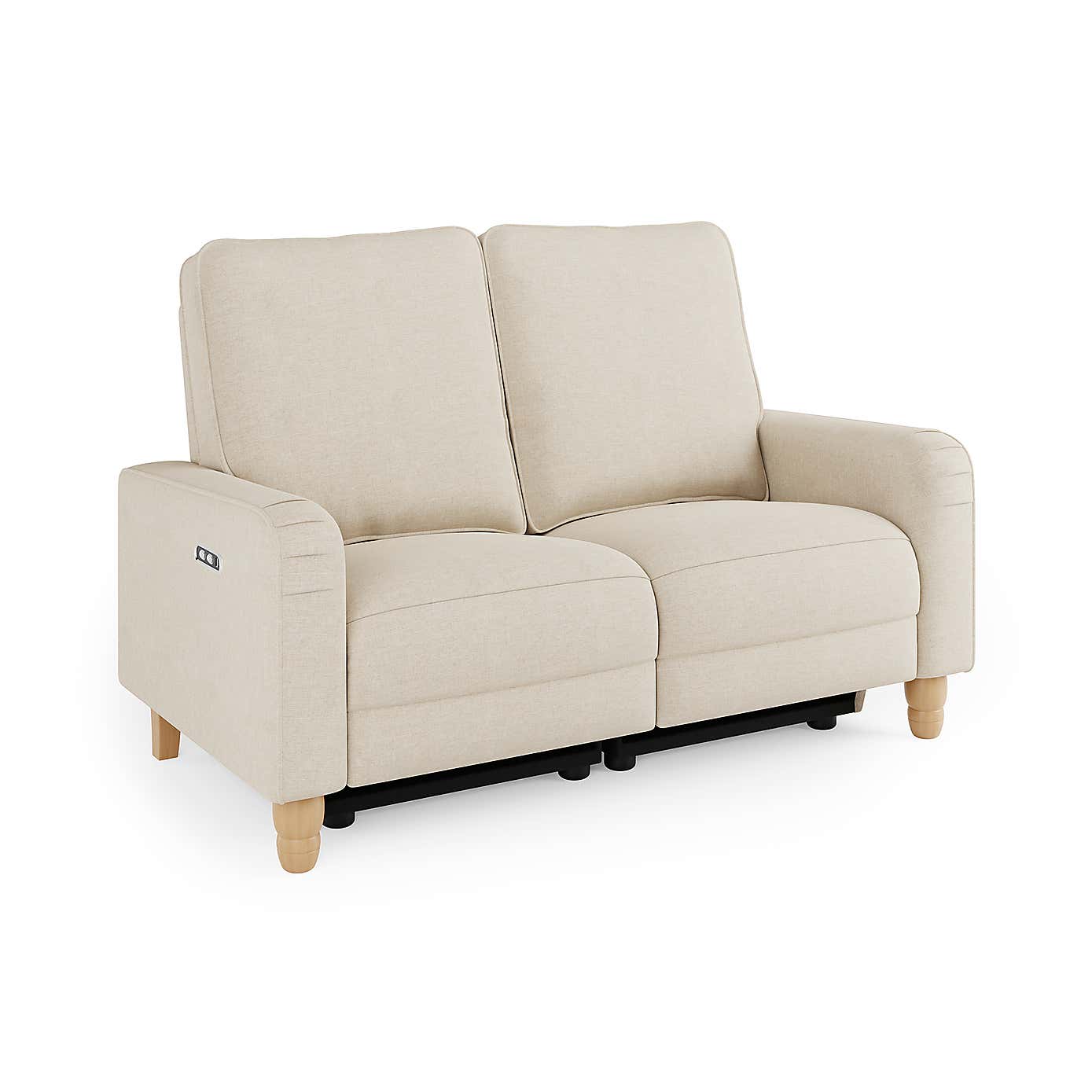 Beatrice Luna Fabric Natural Power Recliner Armchair