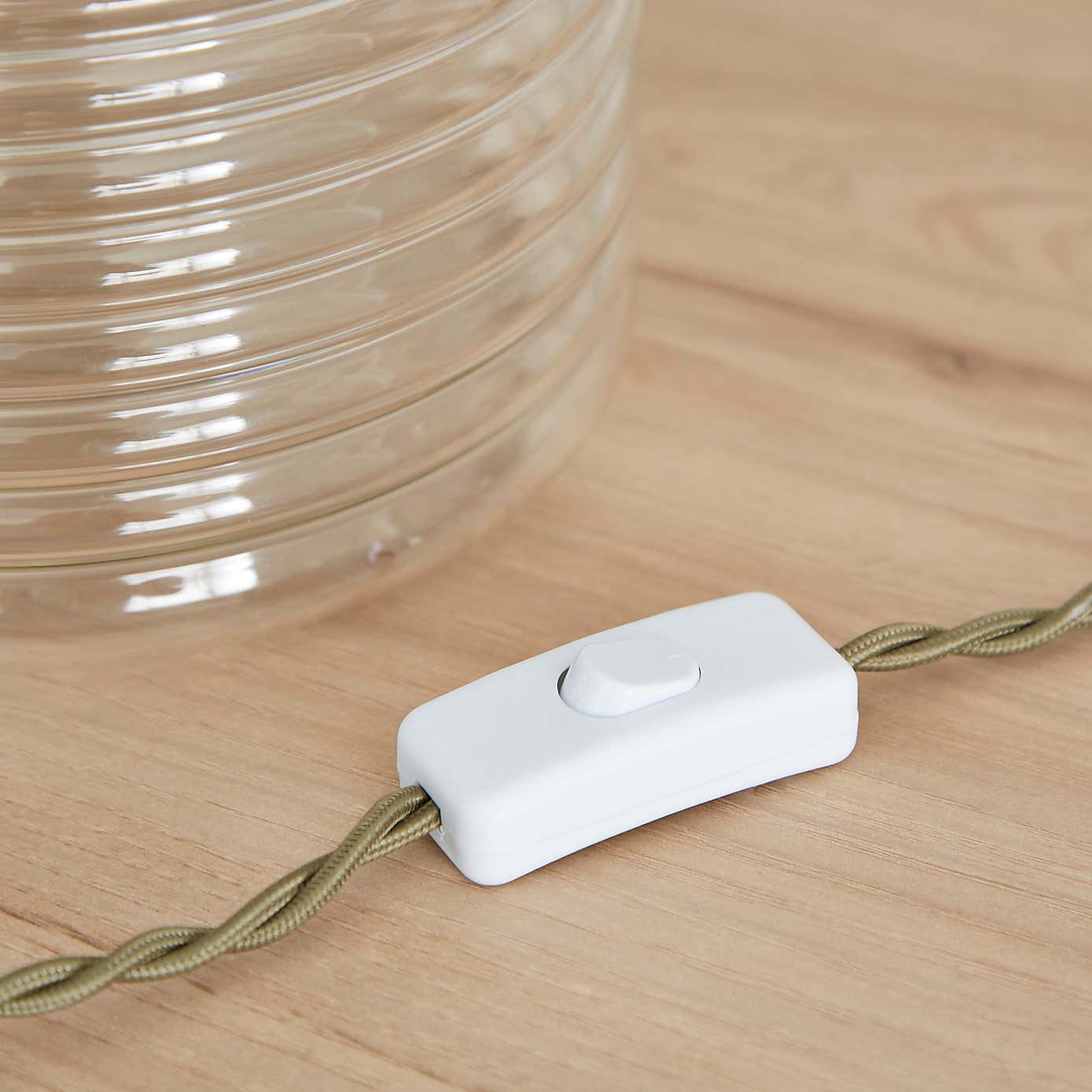 Charelle Ribbed Glass Table Lamp