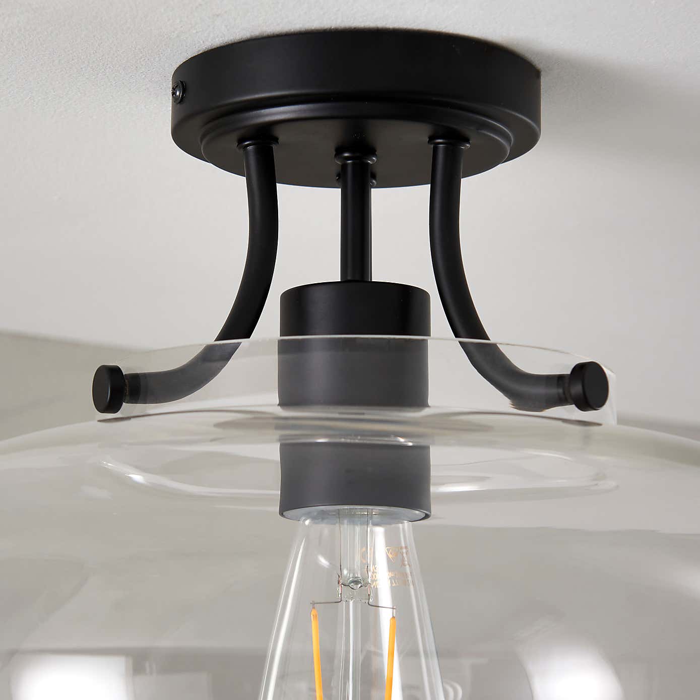 Hotel Lilier Bathroom 1 Light Flush Ceiling Fitting